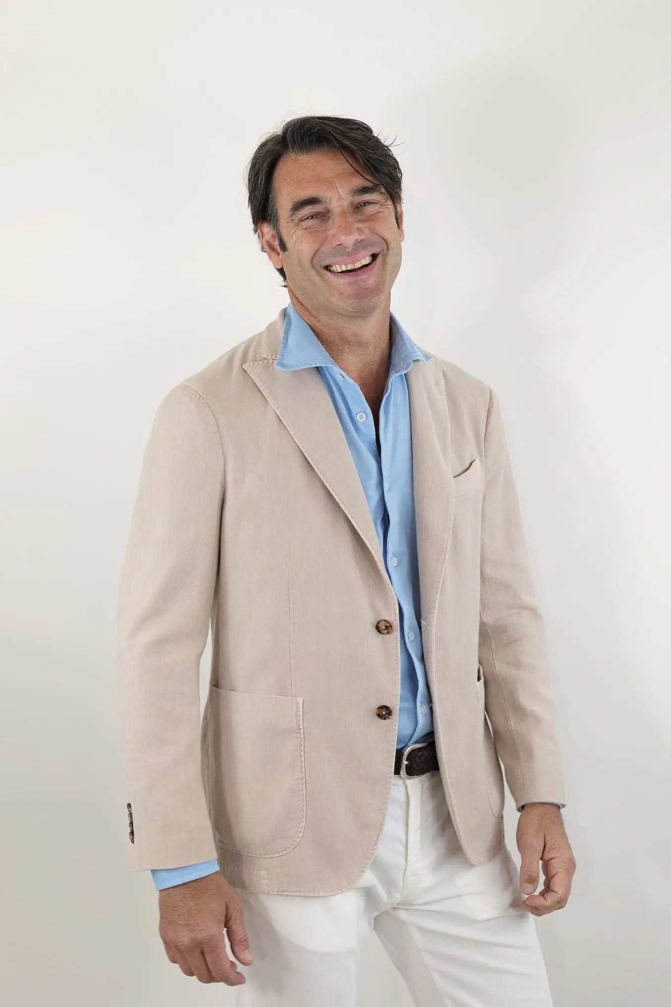 BOGLIOLI Giacca K-Jacket Lino Cotone Beige