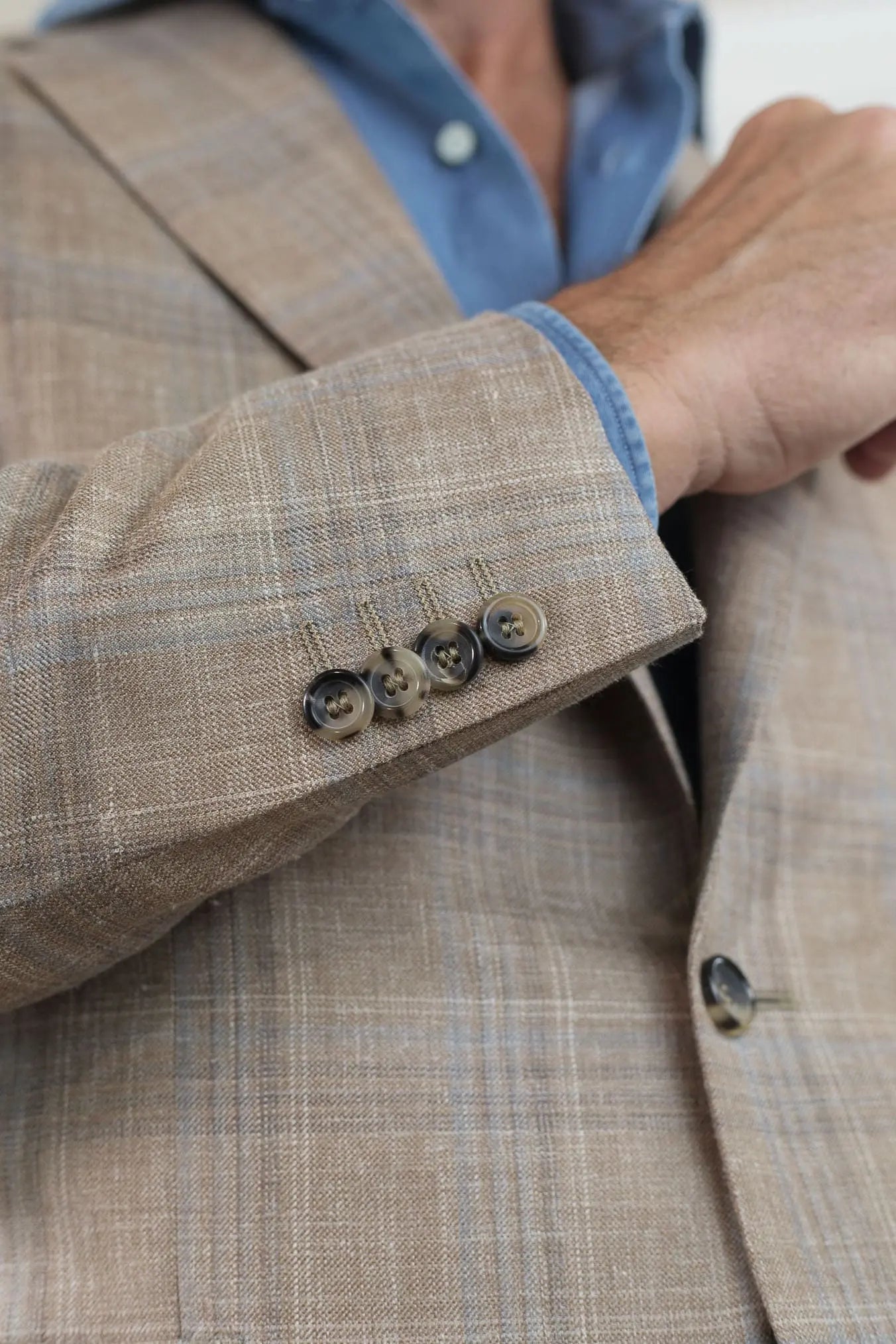Giacca Galles Lana Seta e Lino Beige - Guarino Store