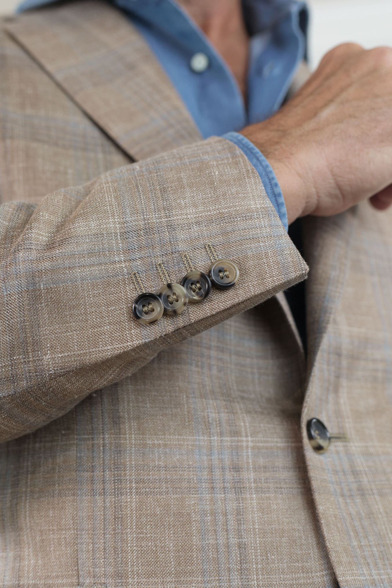 Giacca Galles Lana Seta e Lino Beige - Guarino Store