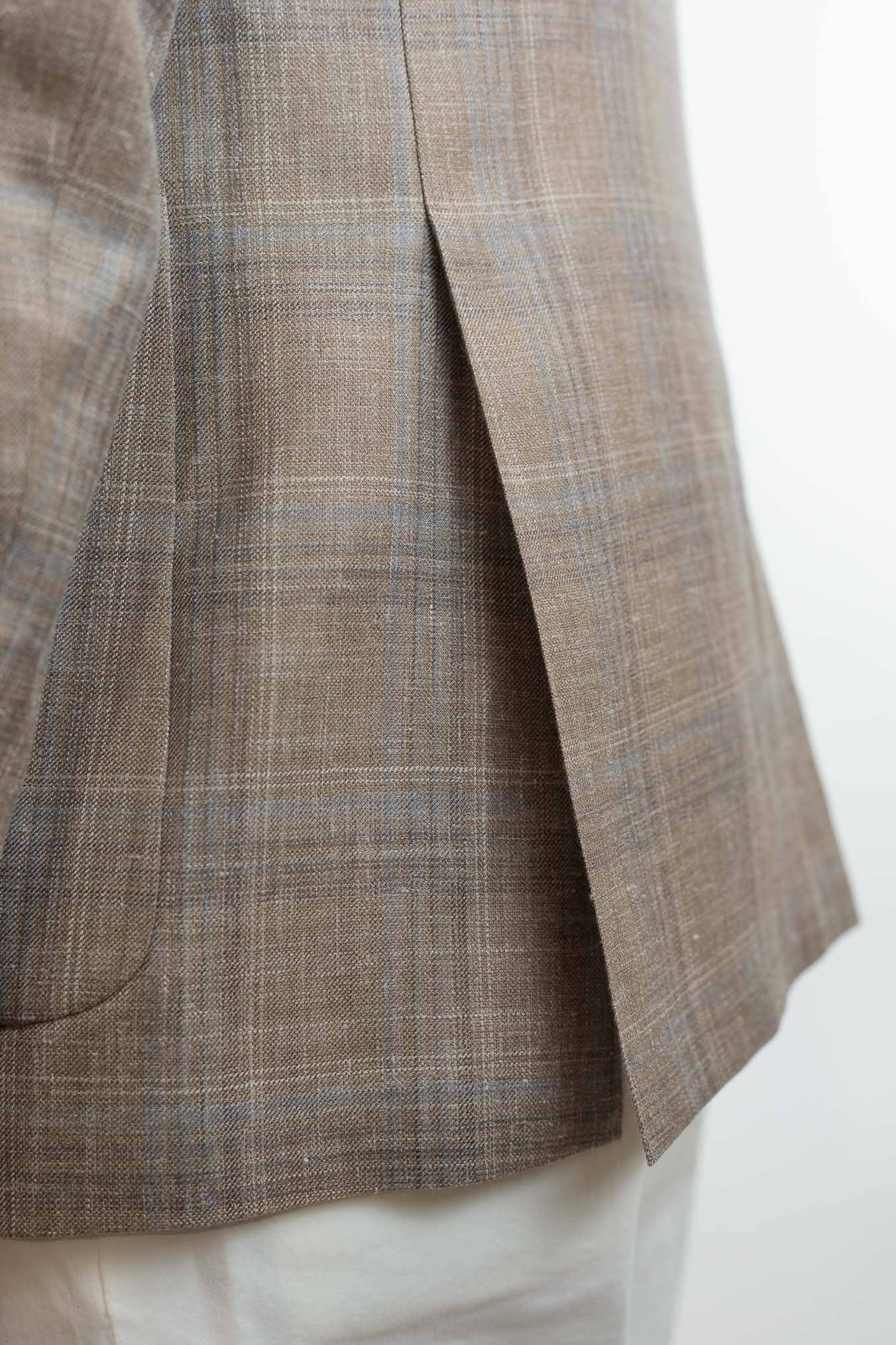 Giacca Galles Lana Seta e Lino Beige - Guarino Store
