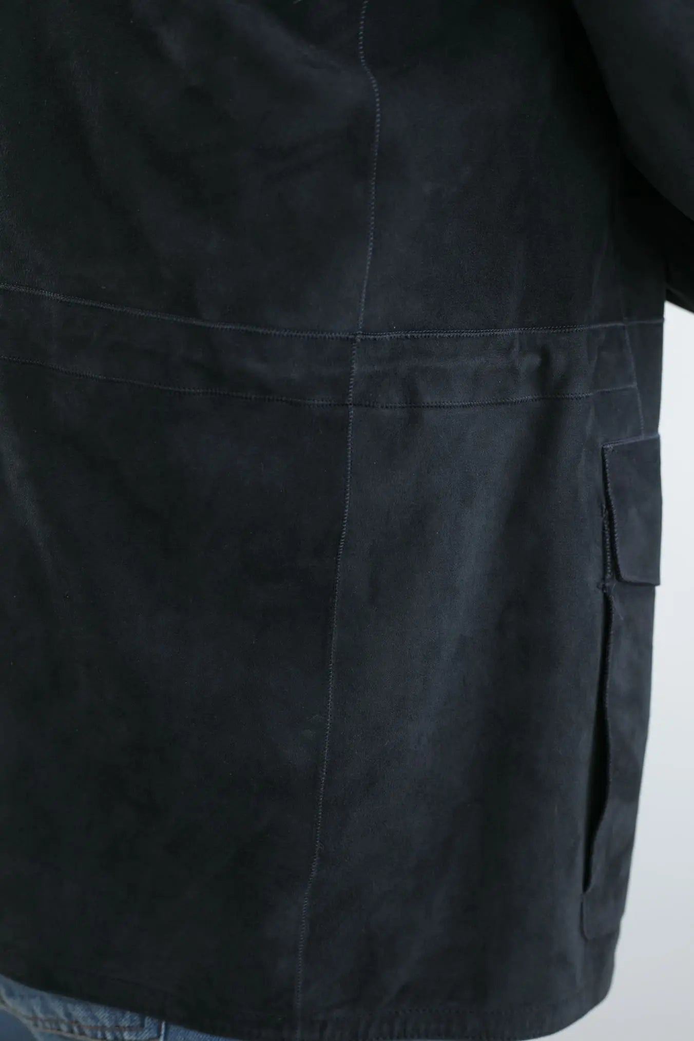 CANALI Overshirt Pelle Scamosciata Blu