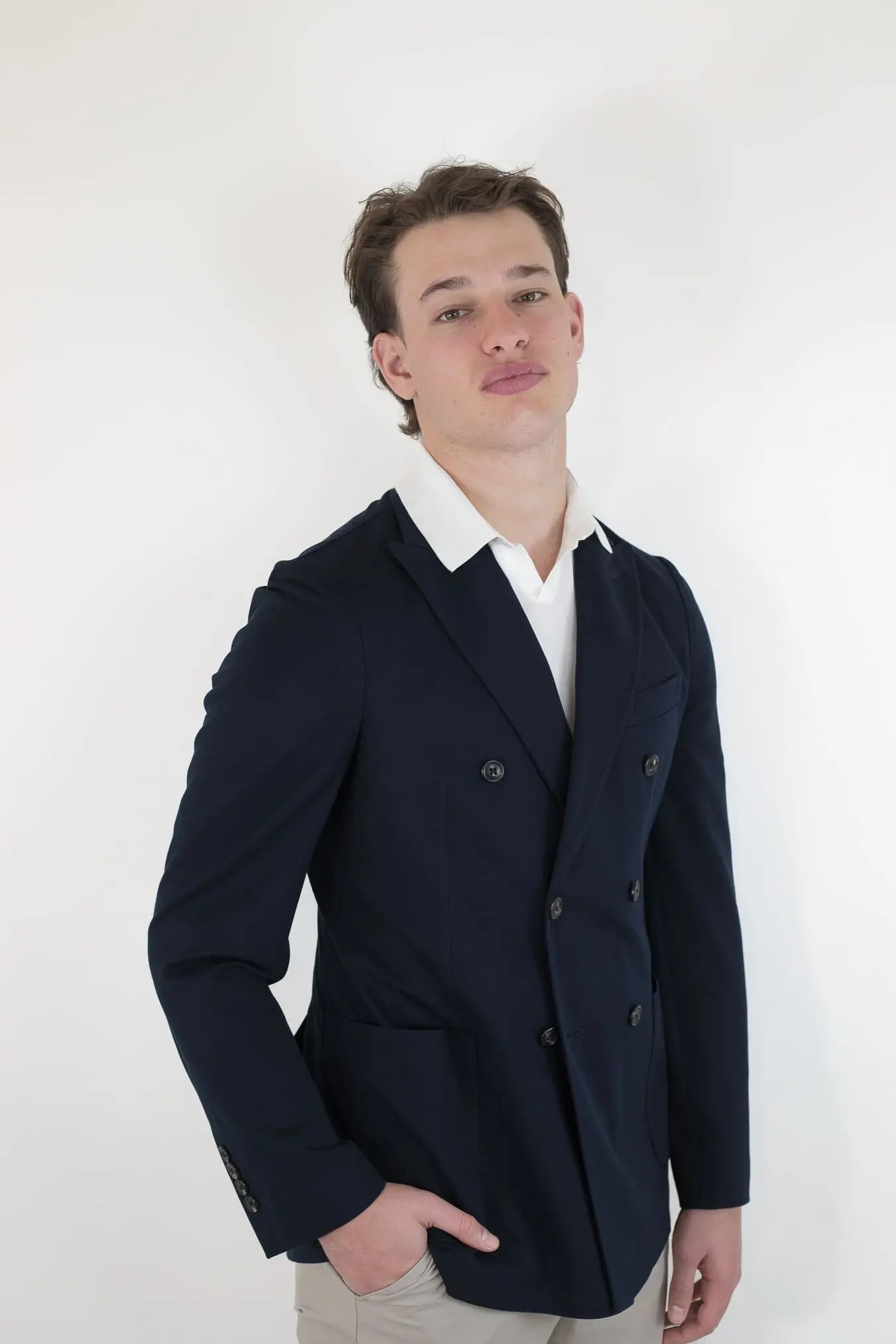 Giacca Doppiopetto Jersey Cotone Piquet - Guarino Store