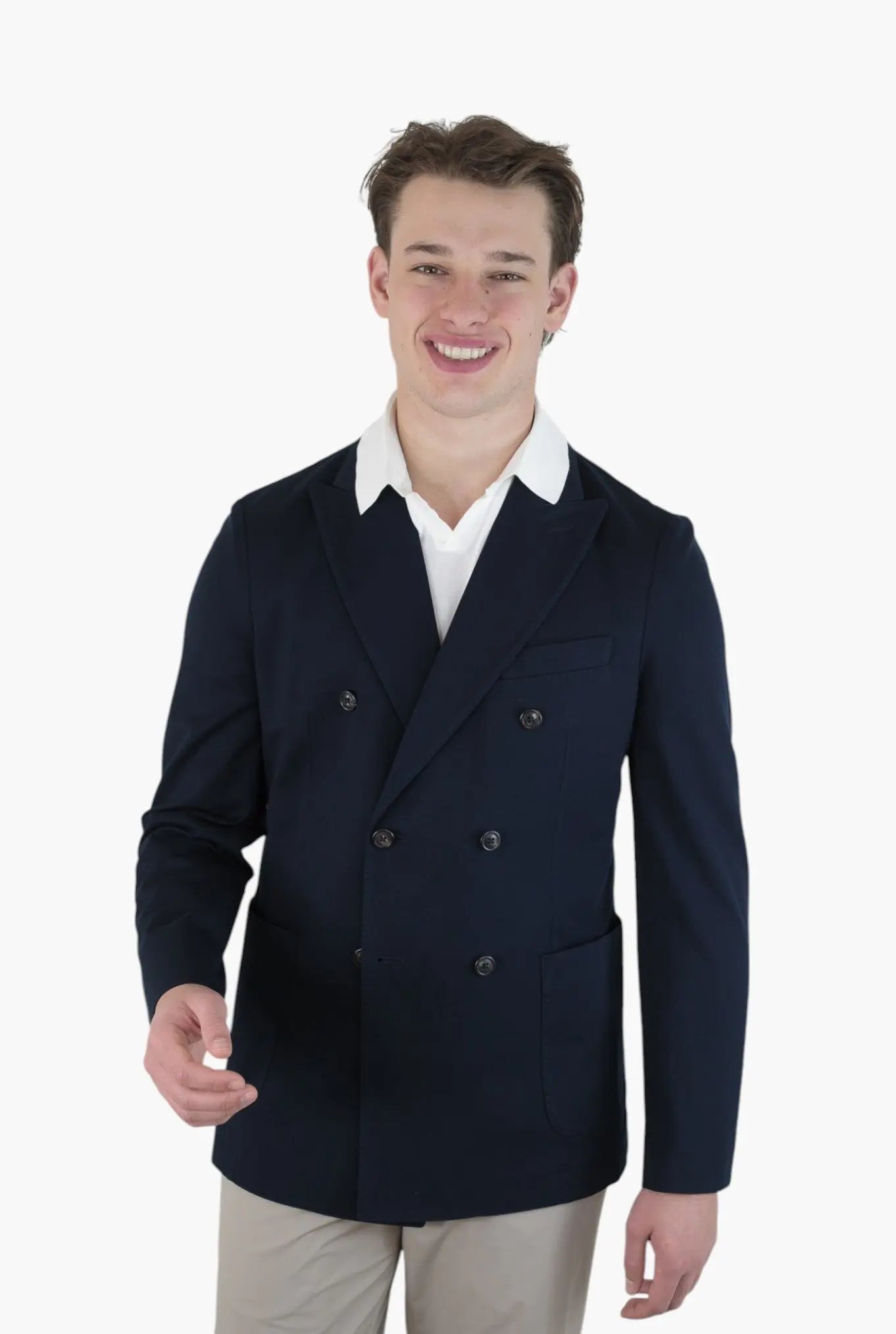 Giacca Doppiopetto Jersey Cotone Piquet - Guarino Store