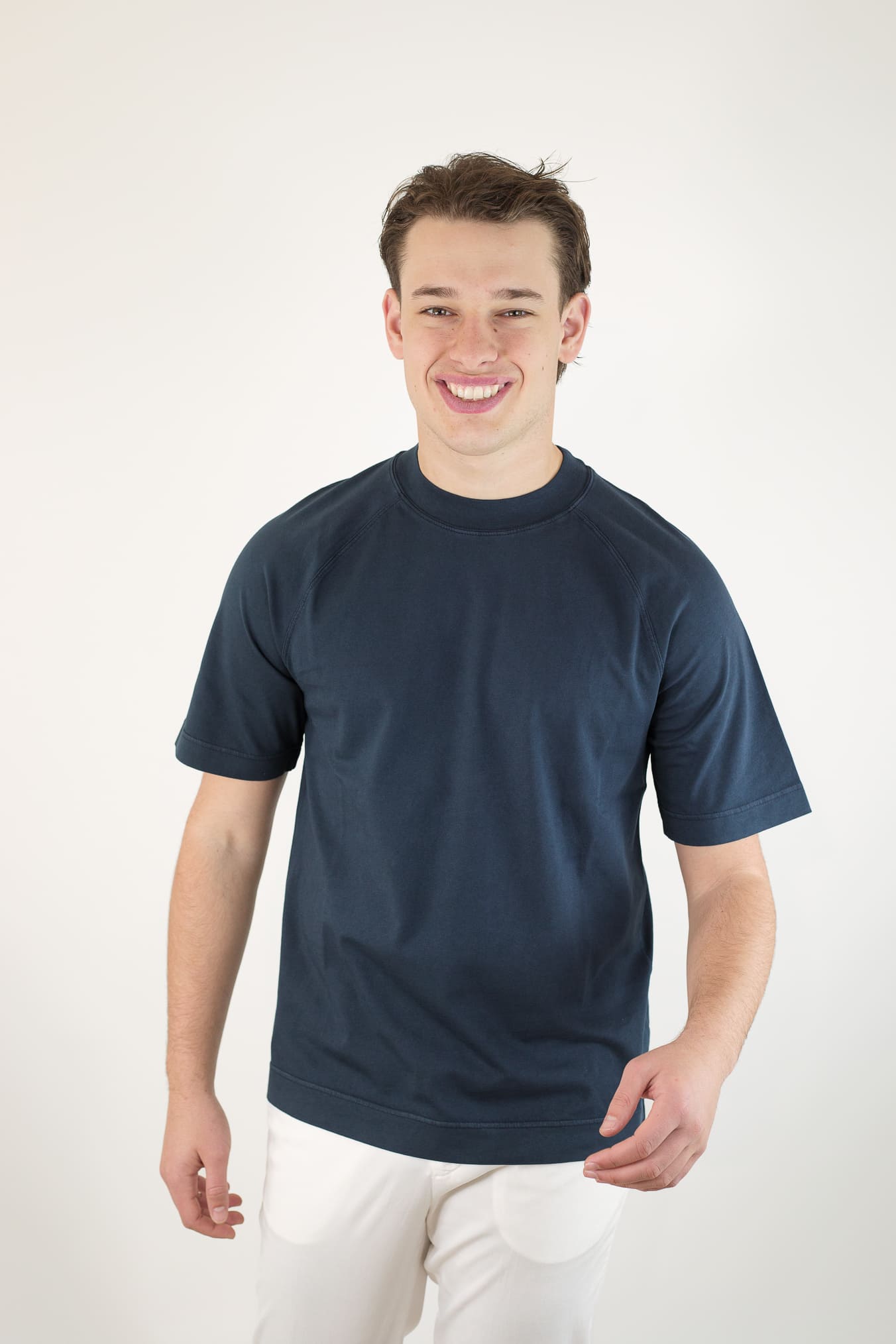 CIRCOLO 1901 T-Shirt Maniche Corte Raglan Cotone Blu