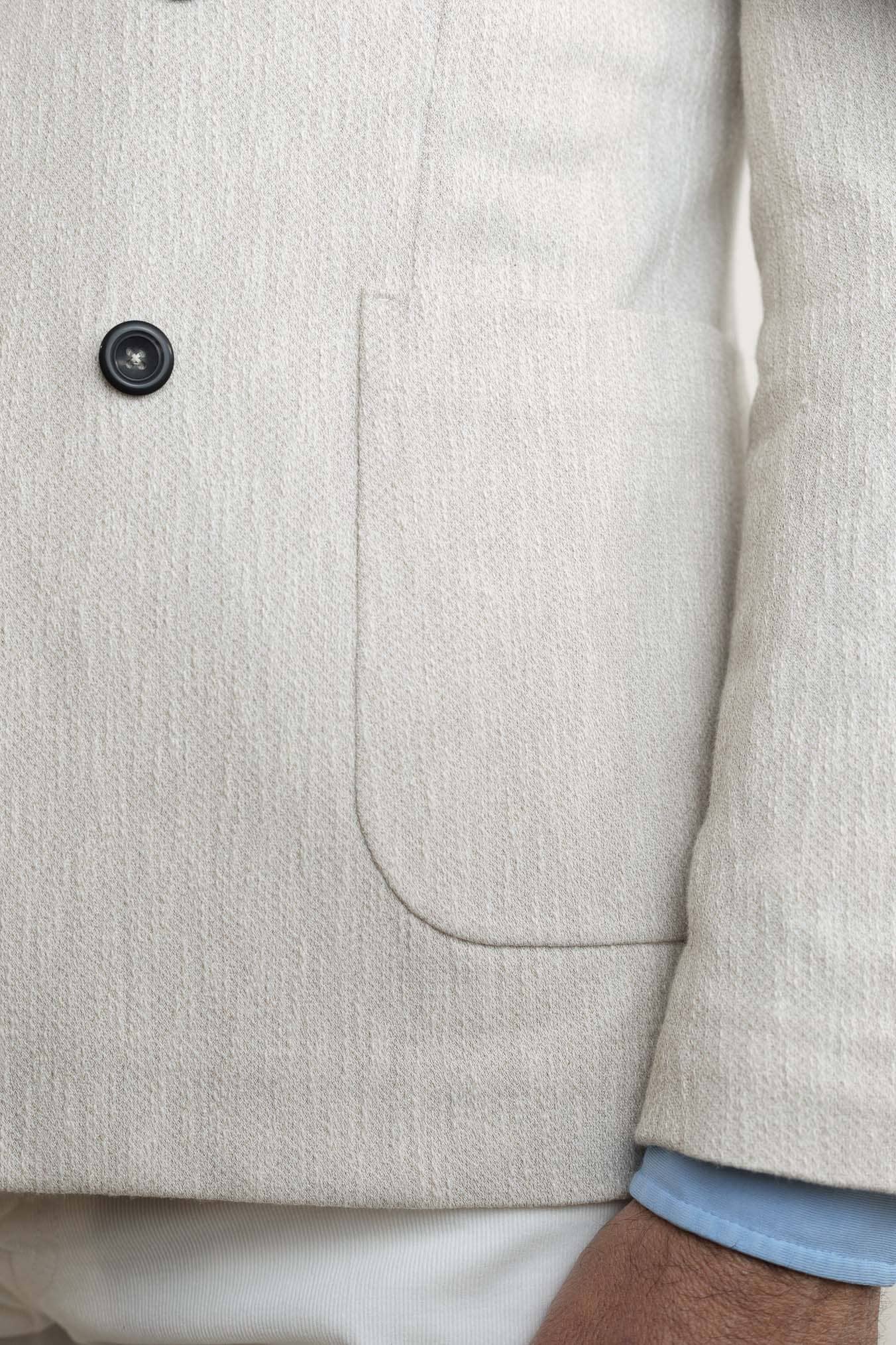 CIRCOLO 1901 Giacca Doppiopetto Cotone Fiammato Beige