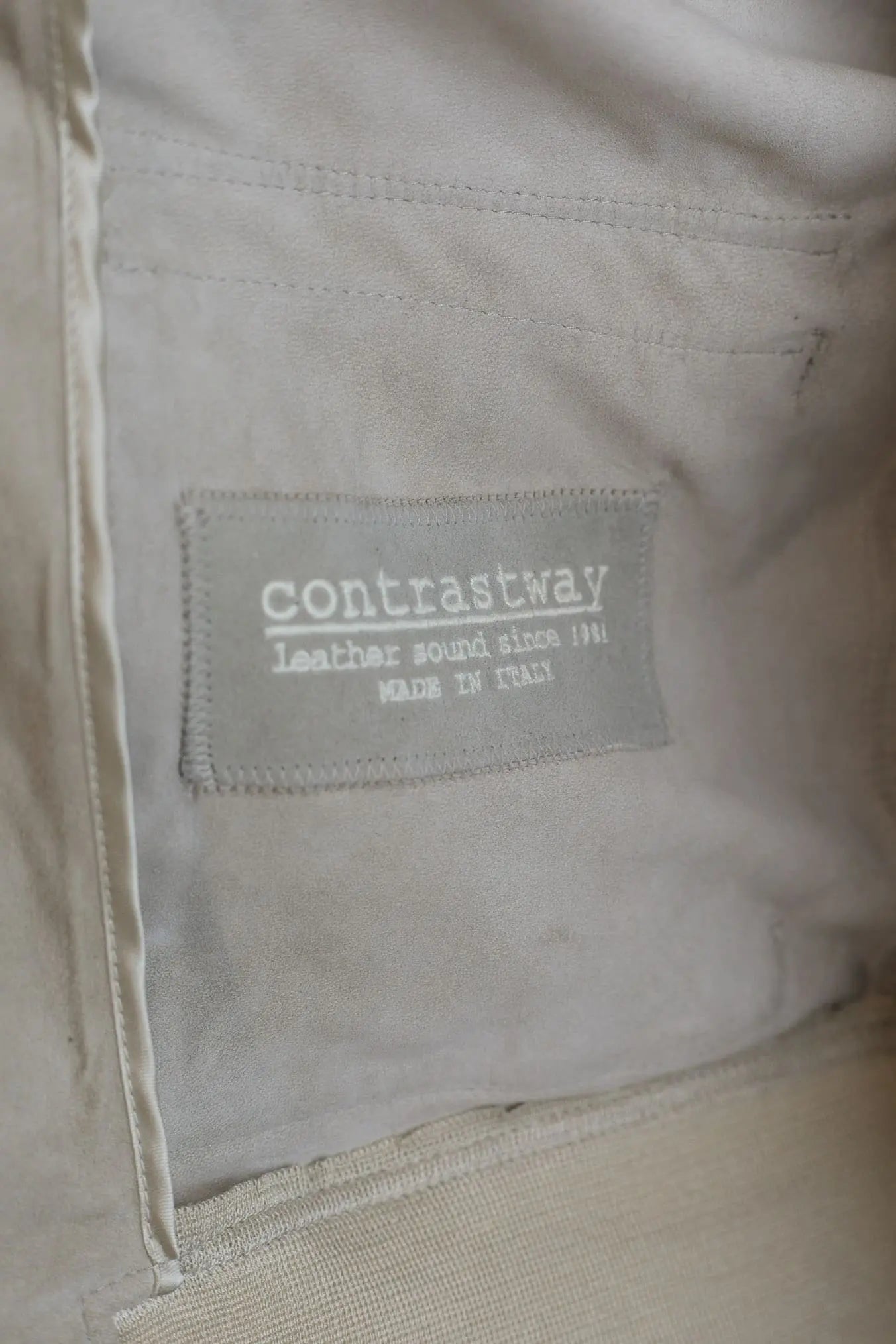 CONTRASTWAY Giubbotto Suede Light Wash Beige