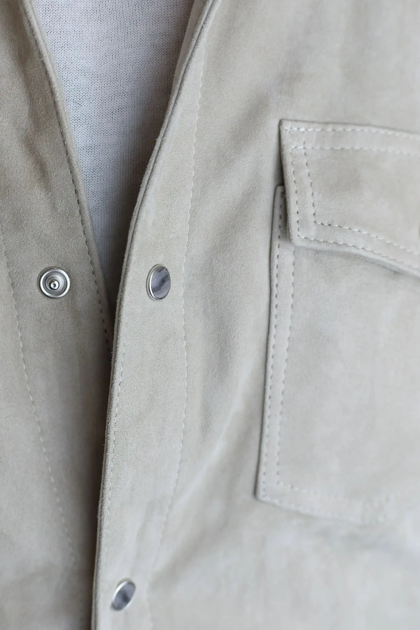 CONTRASTWAY Camicia Suede Texana Beige