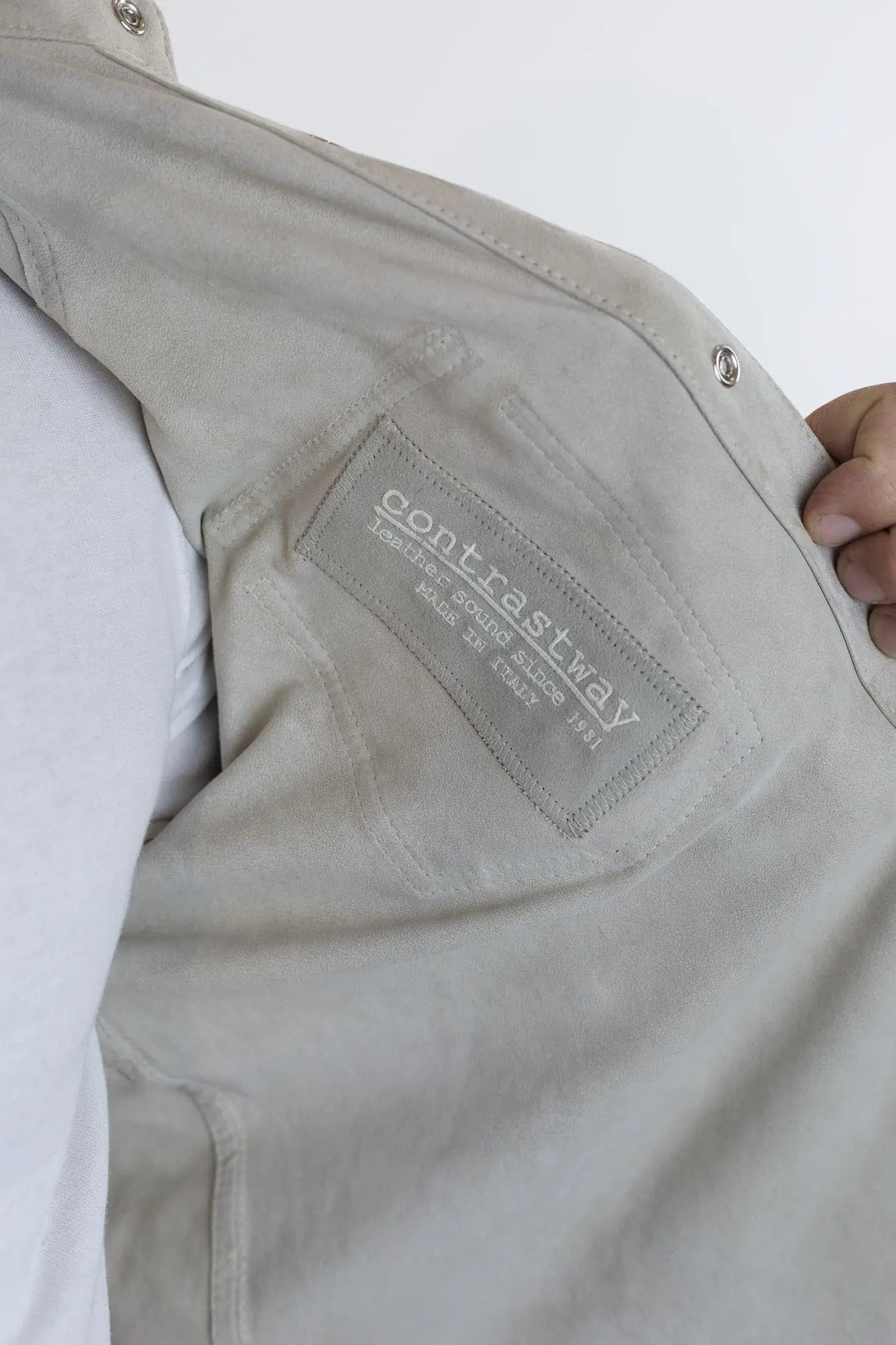 CONTRASTWAY Camicia Suede Texana Beige