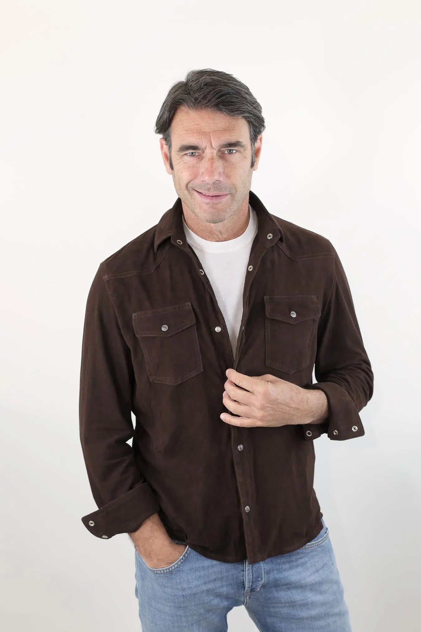 CONTRASTWAY Camicia Suede Texana Testa di Moro
