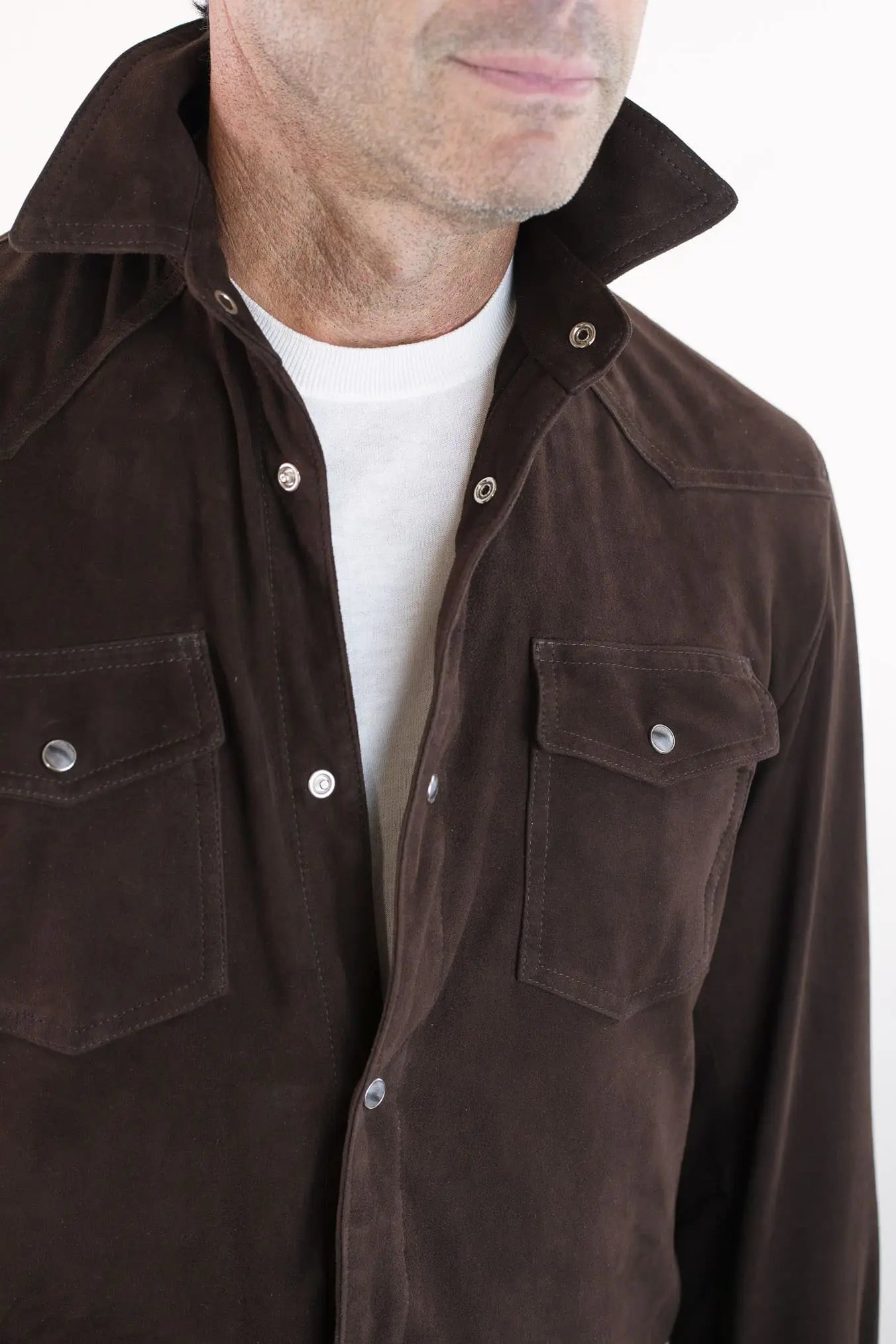 CONTRASTWAY Camicia Suede Texana Testa di Moro