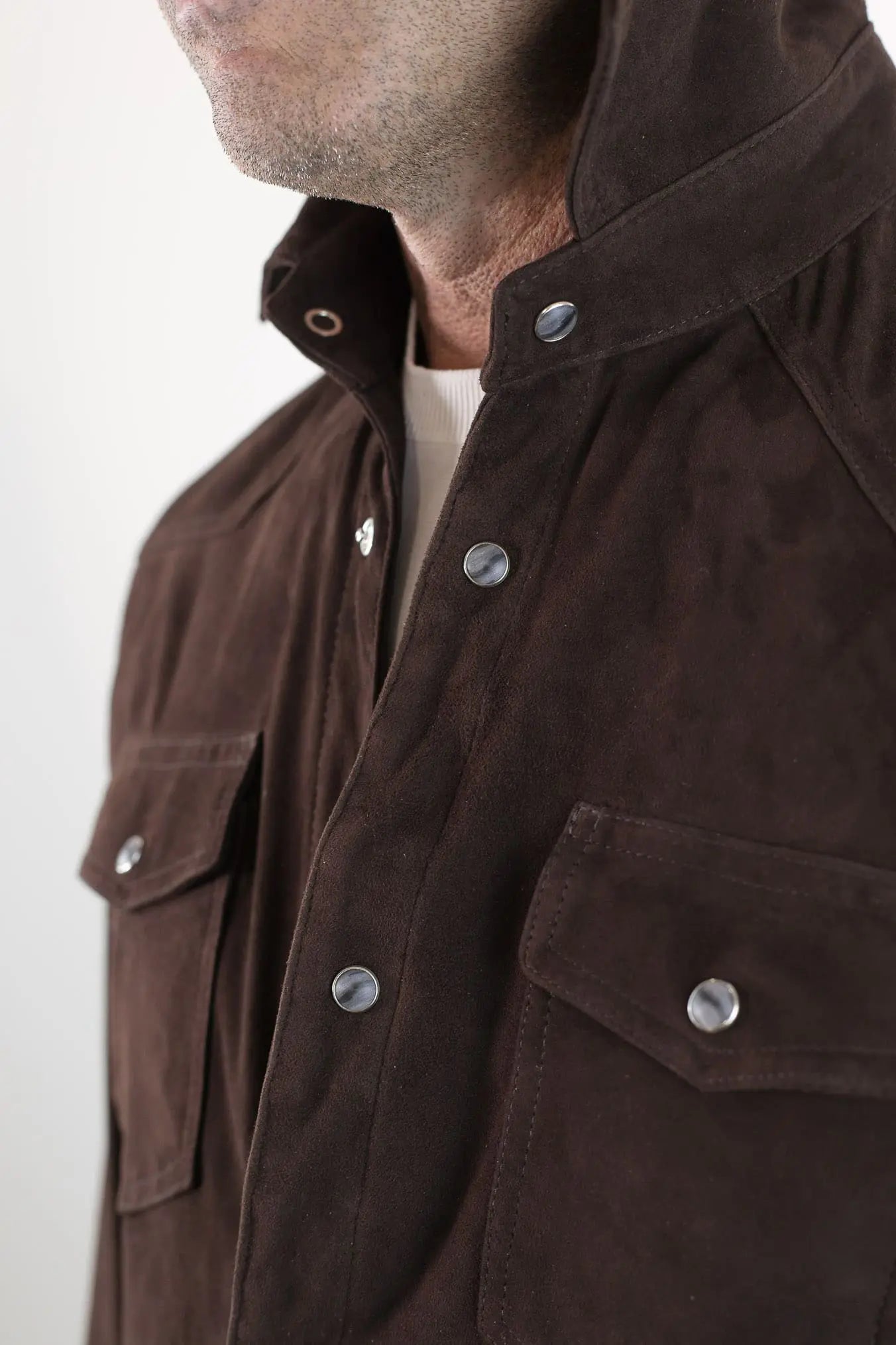 CONTRASTWAY Camicia Suede Texana Testa di Moro