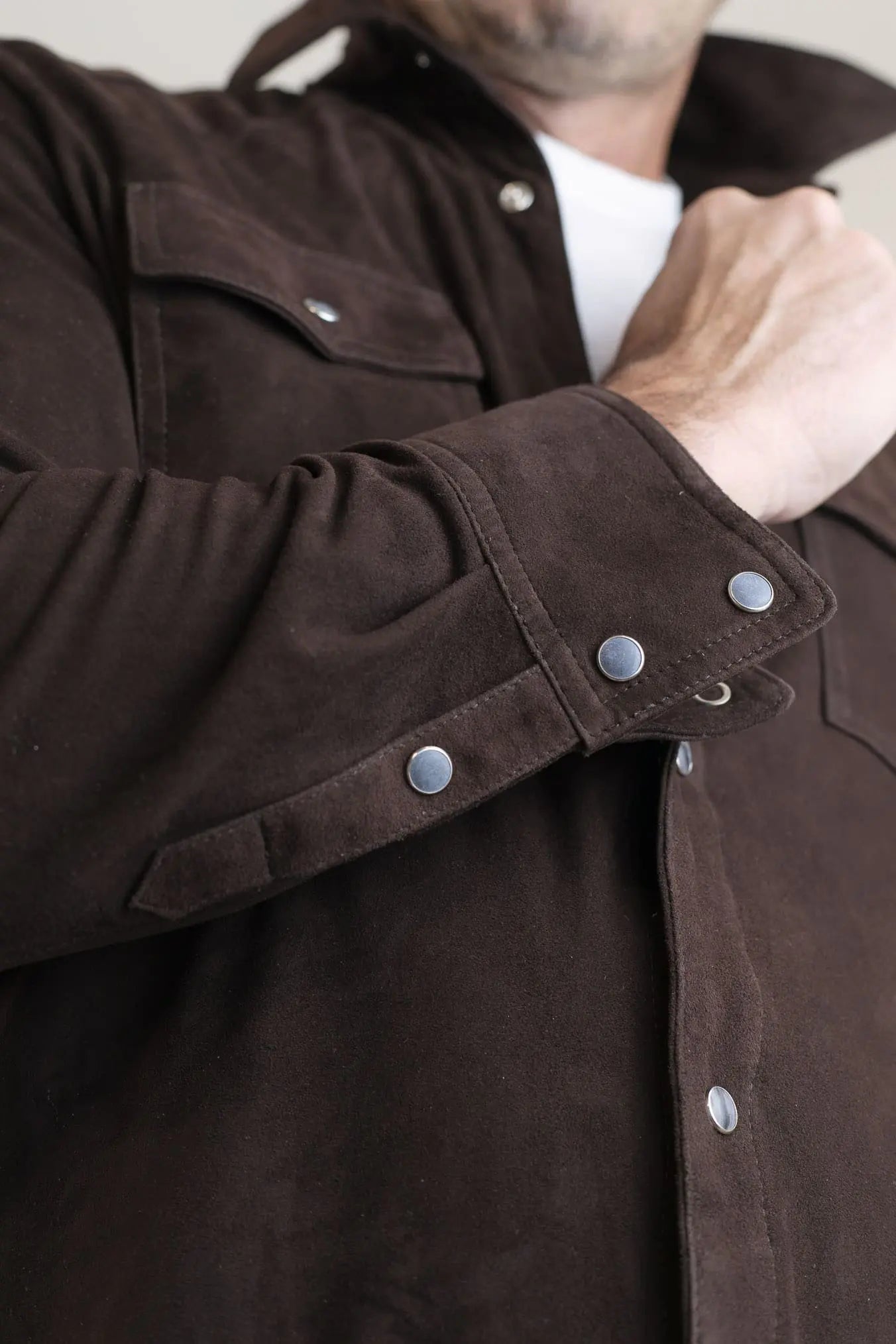 CONTRASTWAY Camicia Suede Texana Testa di Moro