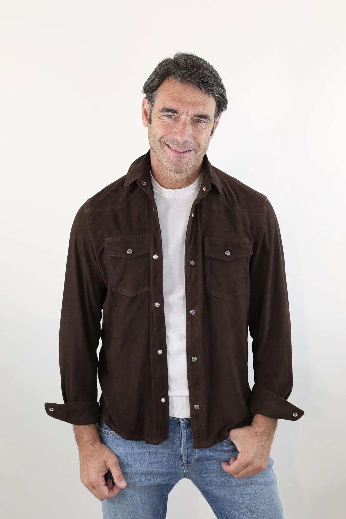 CONTRASTWAY Camicia Suede Texana Testa di Moro
