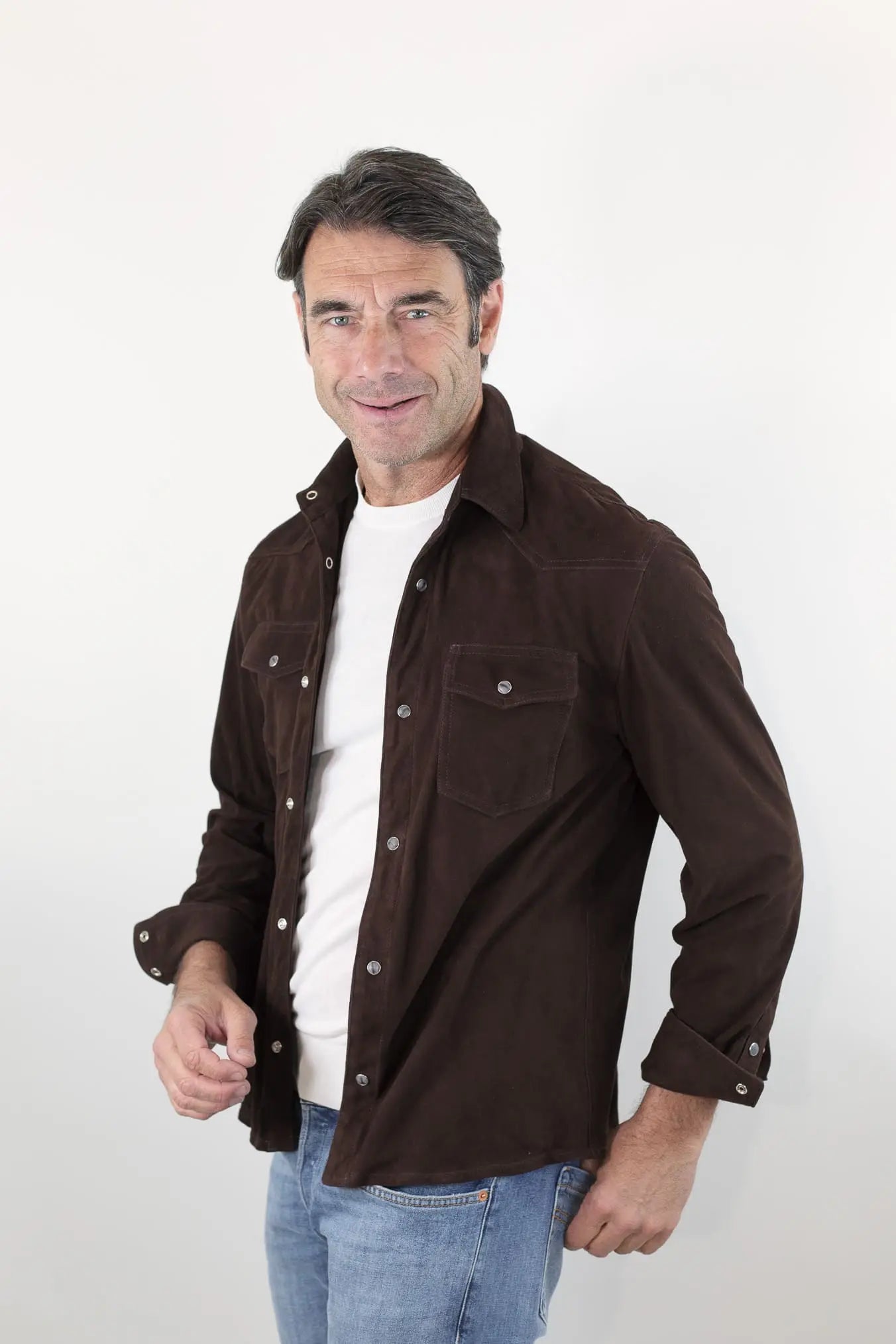 CONTRASTWAY Camicia Suede Texana Testa di Moro