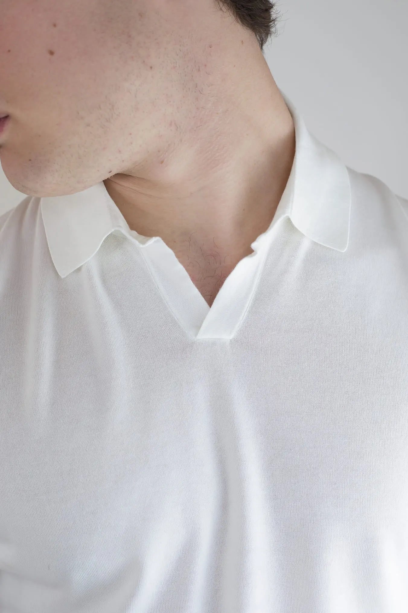 Polo Maniche Corte Cotone Frosted Latte - Guarino Store