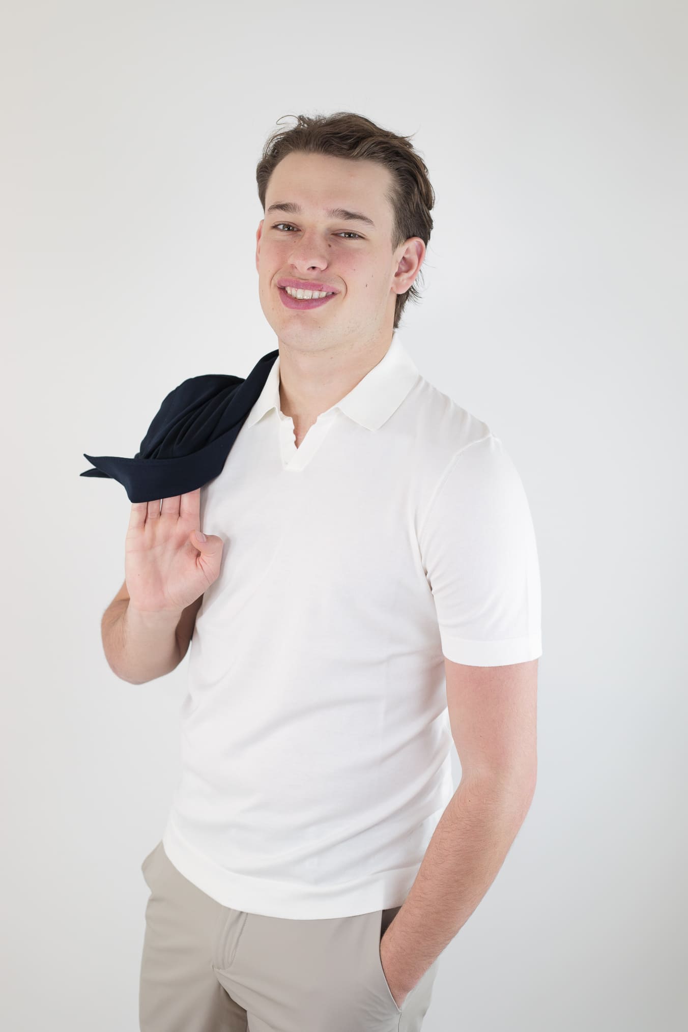 Polo Maniche Corte Cotone Frosted Latte - Guarino Store