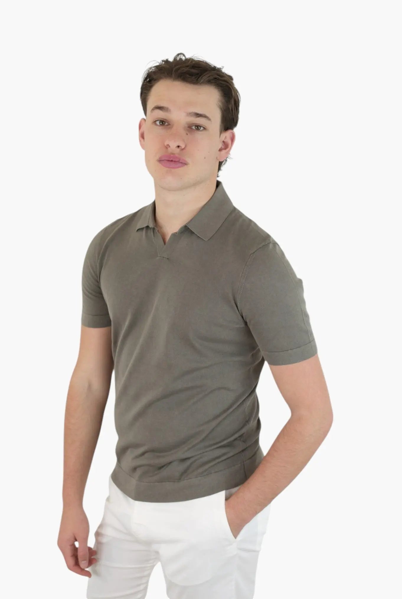 Polo Maniche Corte Cotone Frosted Terra - Guarino Store