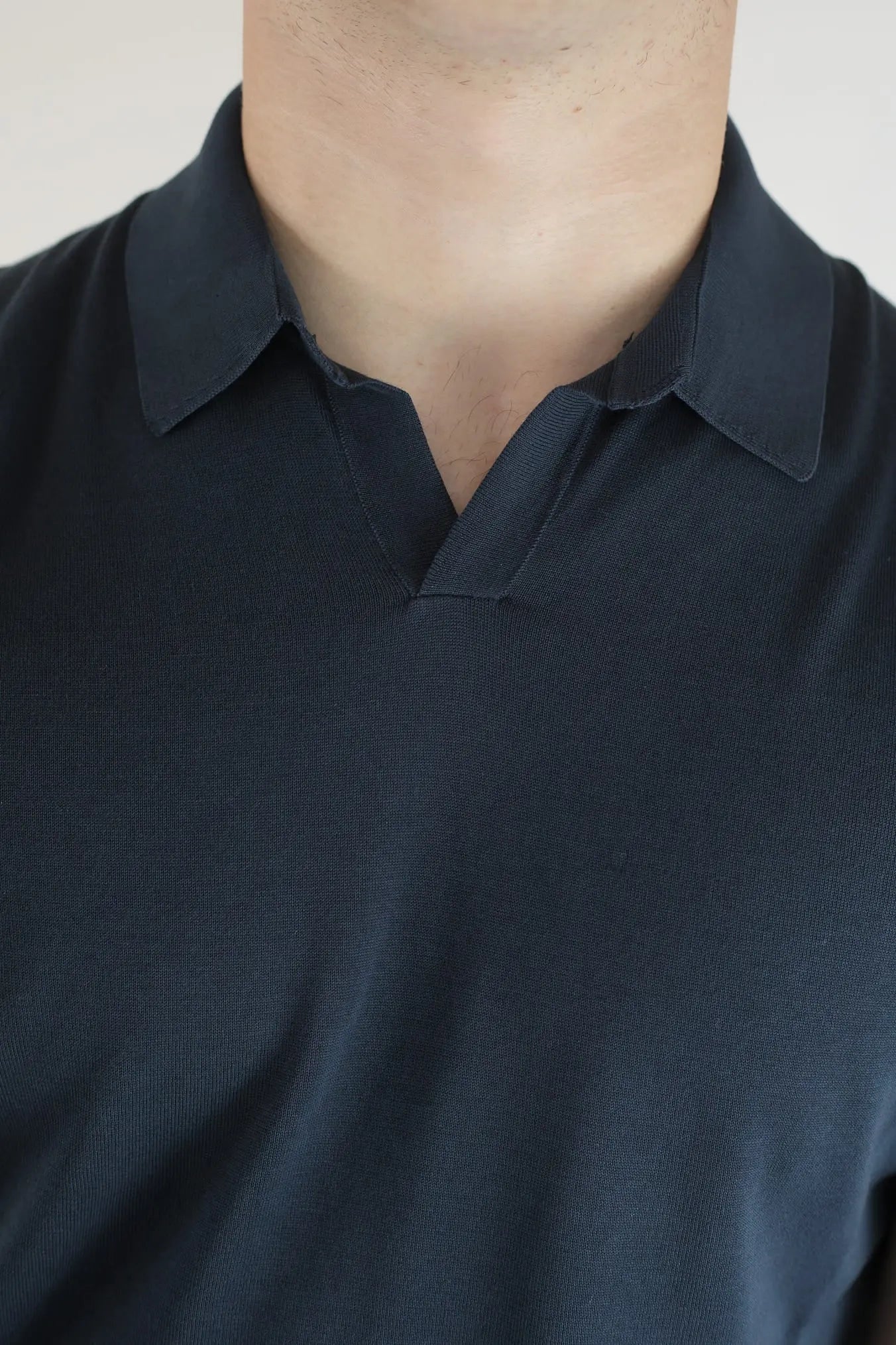 Polo Maniche Corte Cotone Frosted Blu Navy - Guarino Store