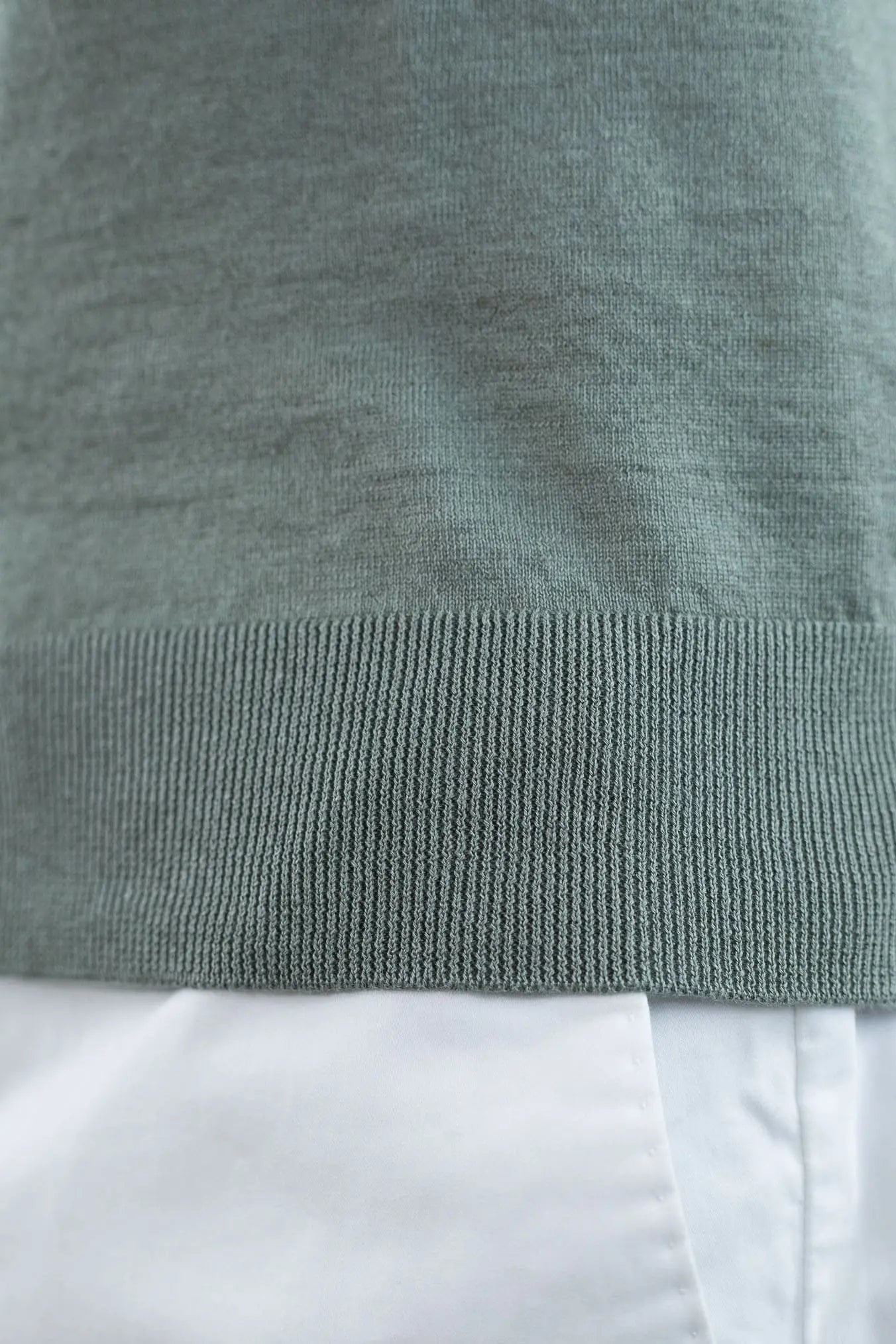 DRUMOHR Girocollo Maniche Corte Cotone Lino Verde