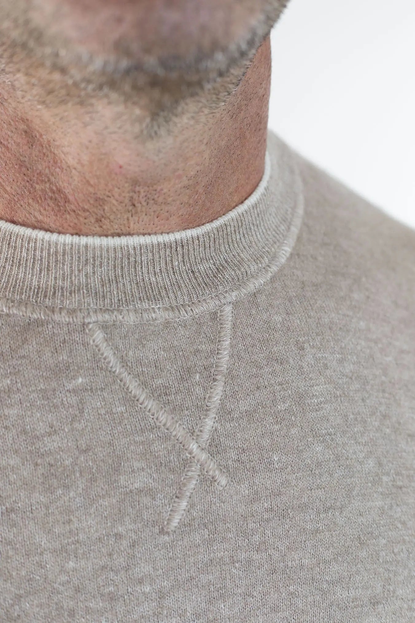 Girocollo David Cashmere e Lino Bicolore - Guarino Store