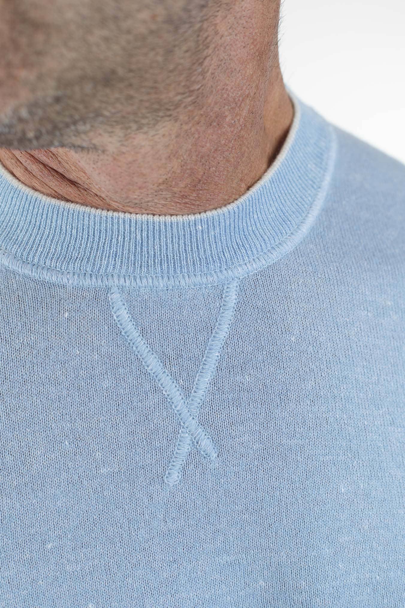 Girocollo David Cashmere e Lino Bicolore - Guarino Store