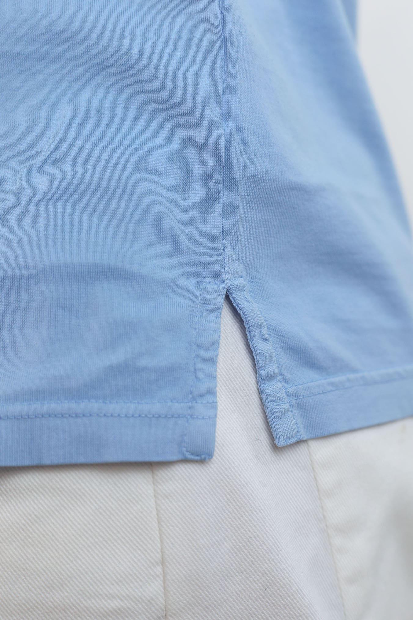 FEDELI Camicia mod. Jason Jersey Cotone Celeste