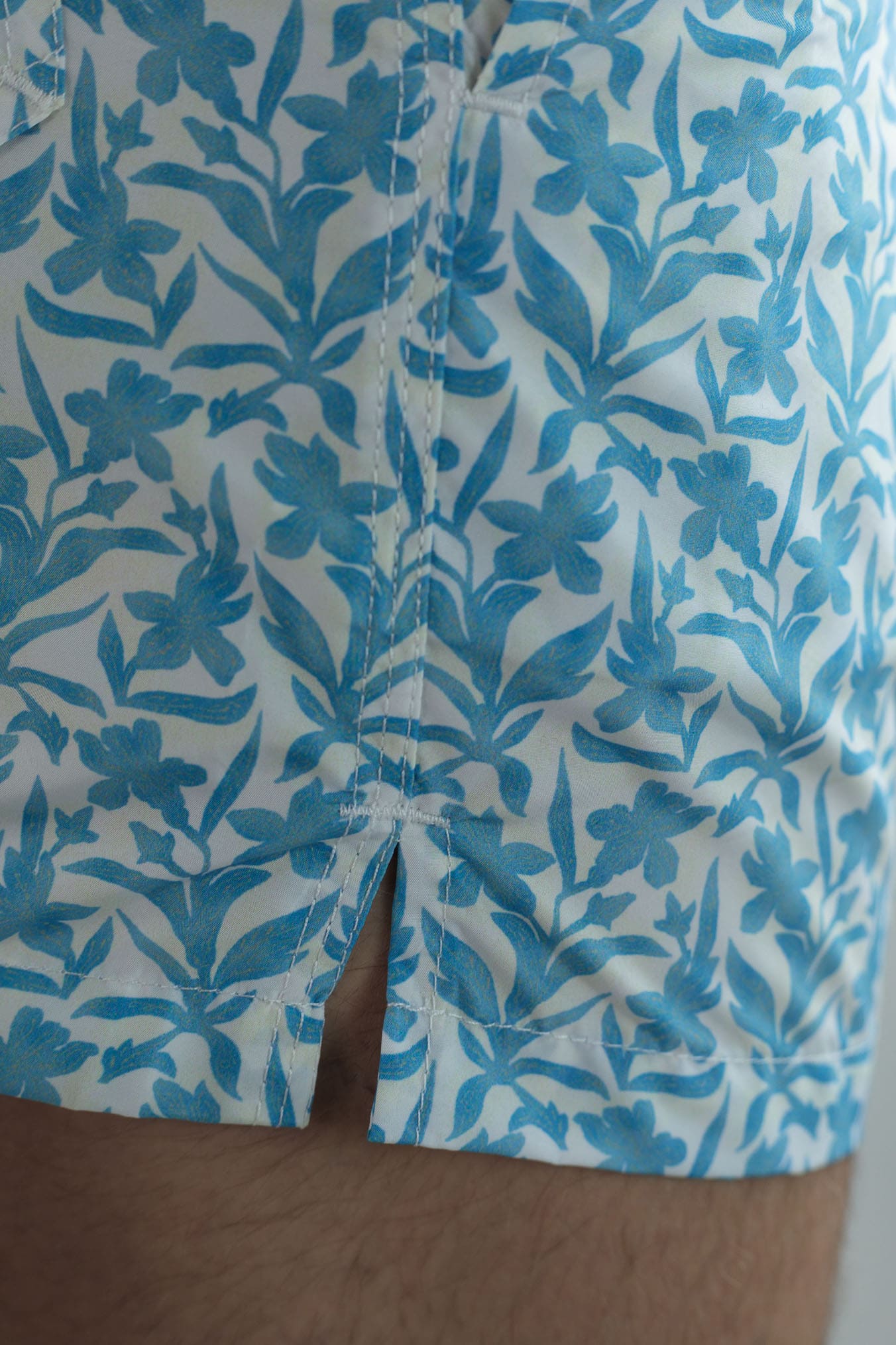 FEDELI Costume da Bagno Madeira Fiori Azzurri