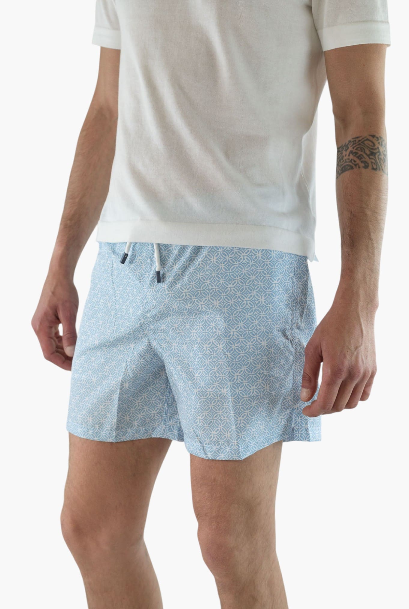 FEDELI Costume da Bagno Madeira Fantasia Celeste