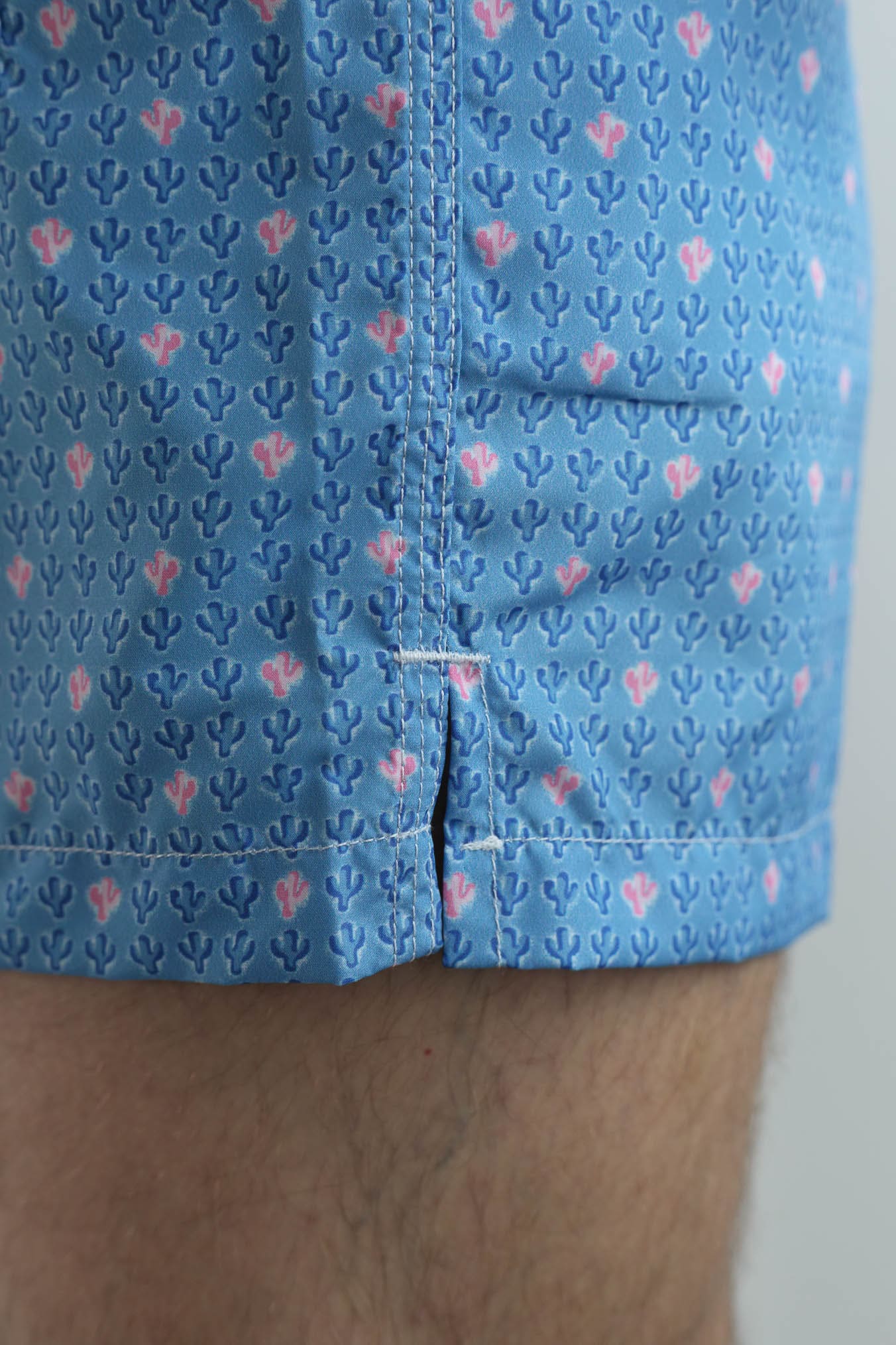 FEDELI Costume da Bagno Madeira Fantasia Cactus Blu Rosa