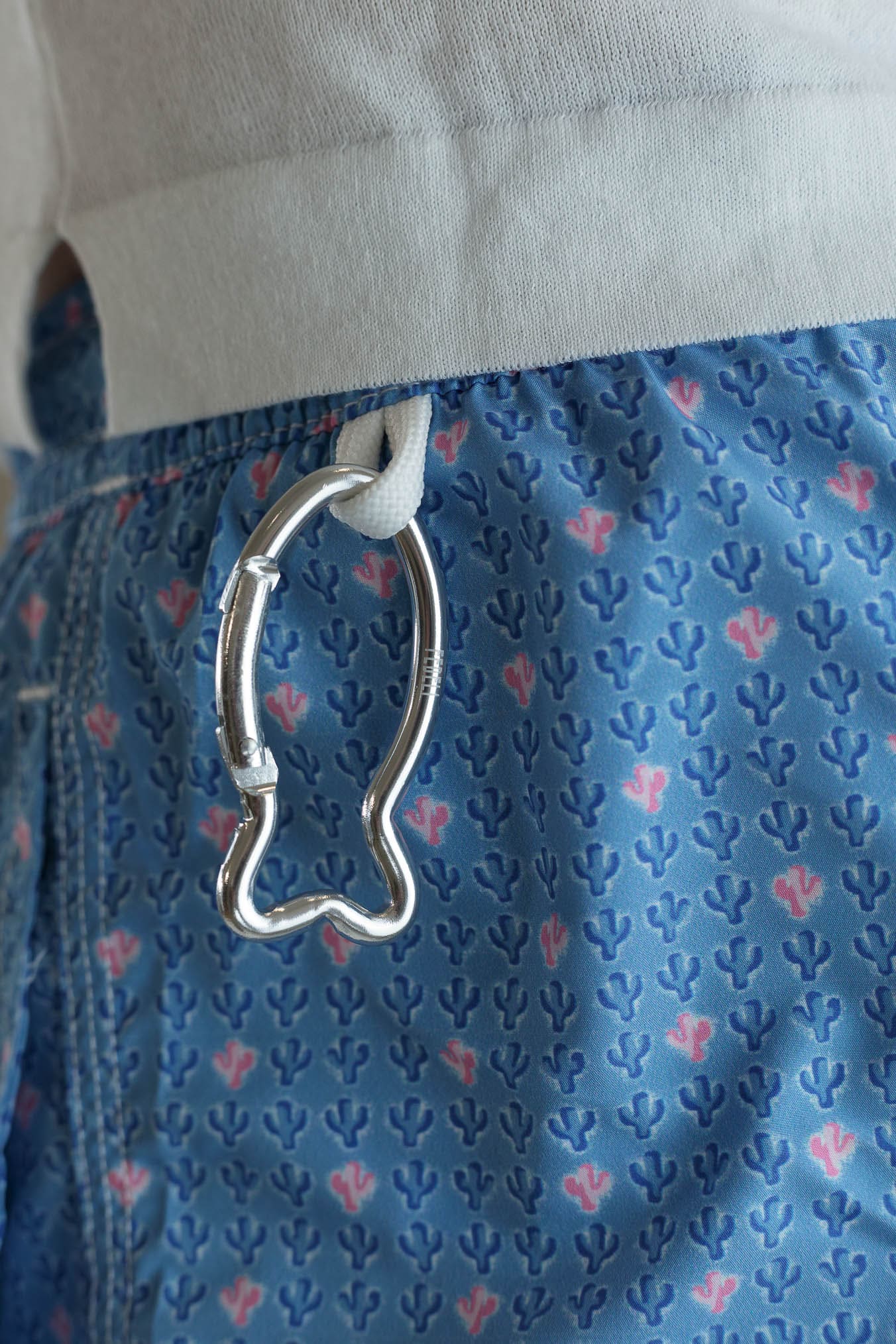 FEDELI Costume da Bagno Madeira Fantasia Cactus Blu Rosa