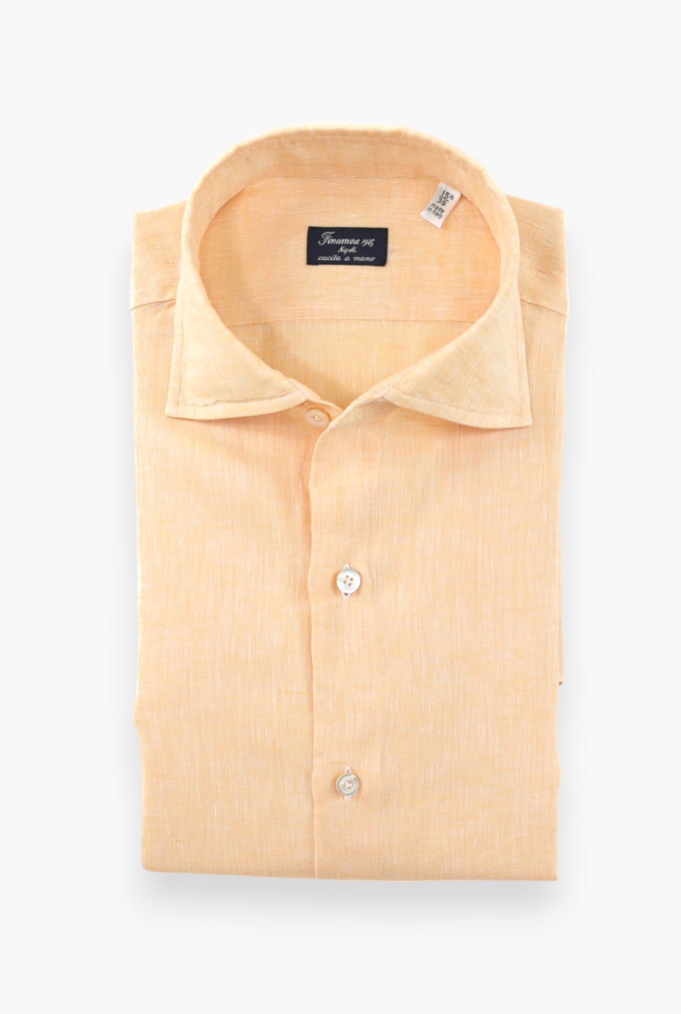 FINAMORE Camicia Napoli Lino Pesca