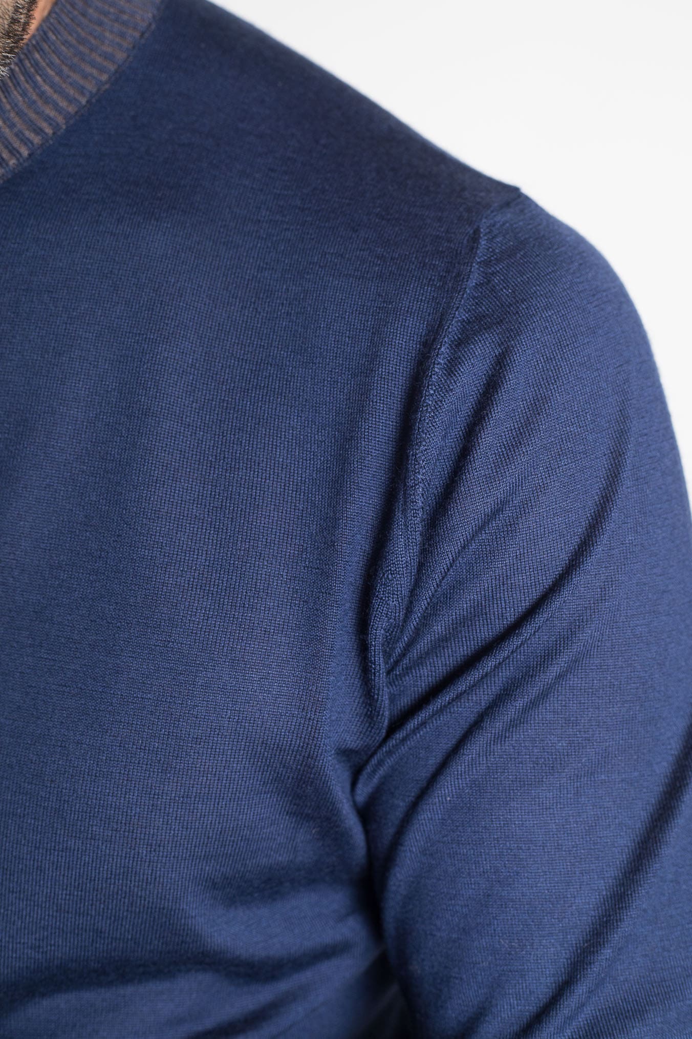 FIORONI Girocollo Vanisé Cashmere Seta Superlight Blu è