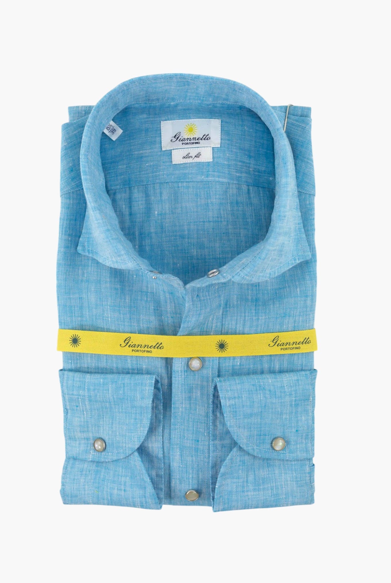 Camicia Lino Azzurro COMFORT FIT - Guarino Store