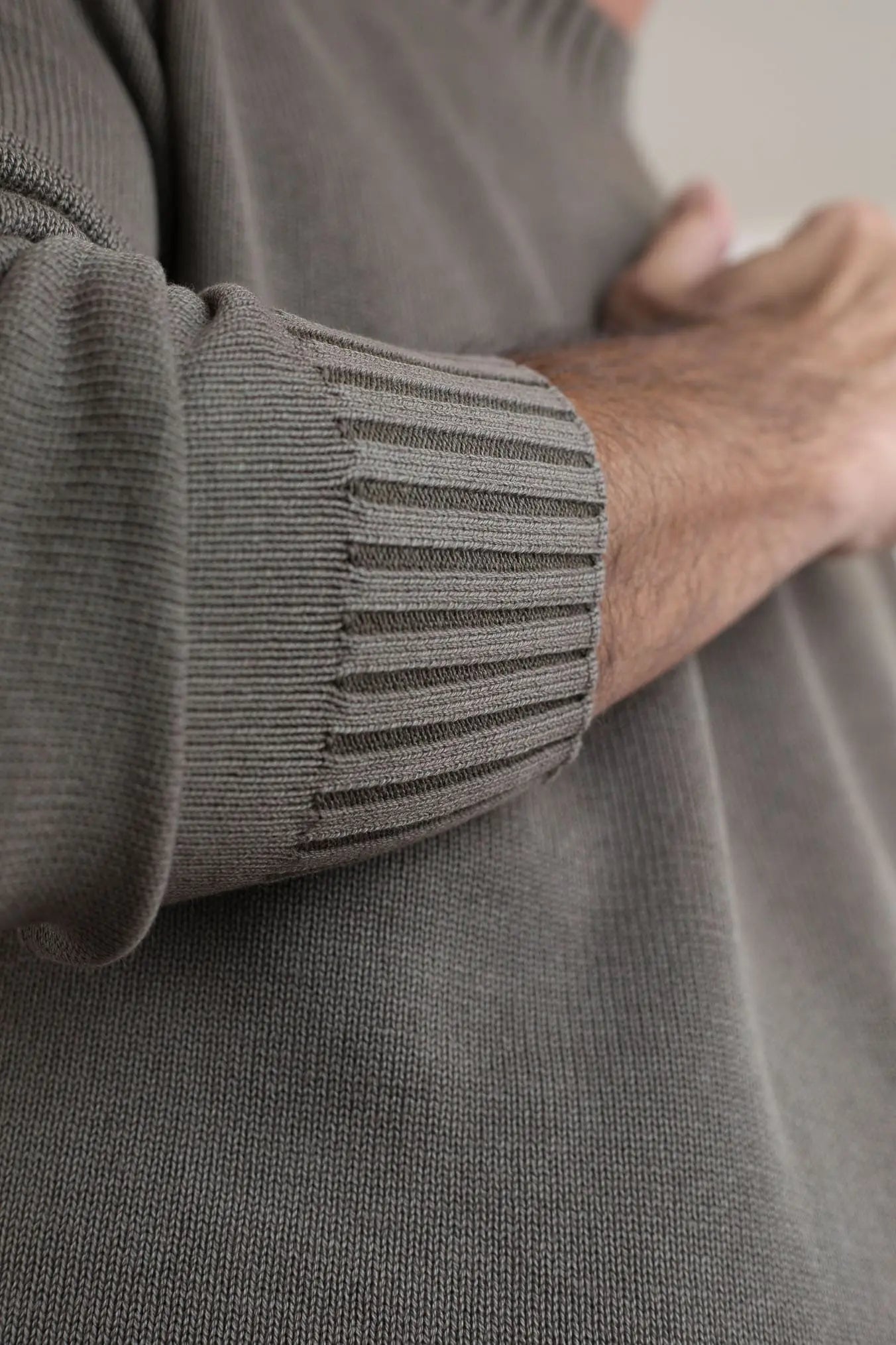 GUARINO Girocollo Cotone Washed Marrone