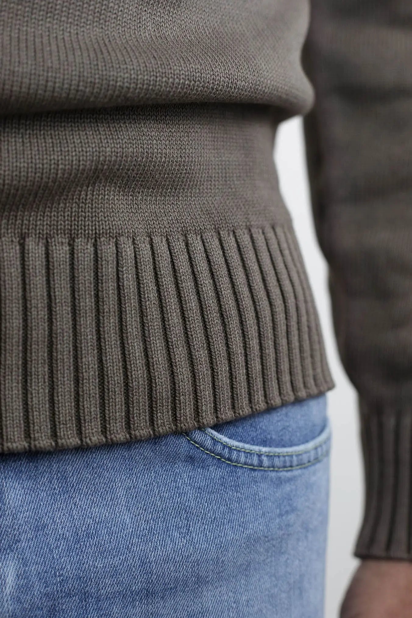 GUARINO Girocollo Cotone Washed Marrone