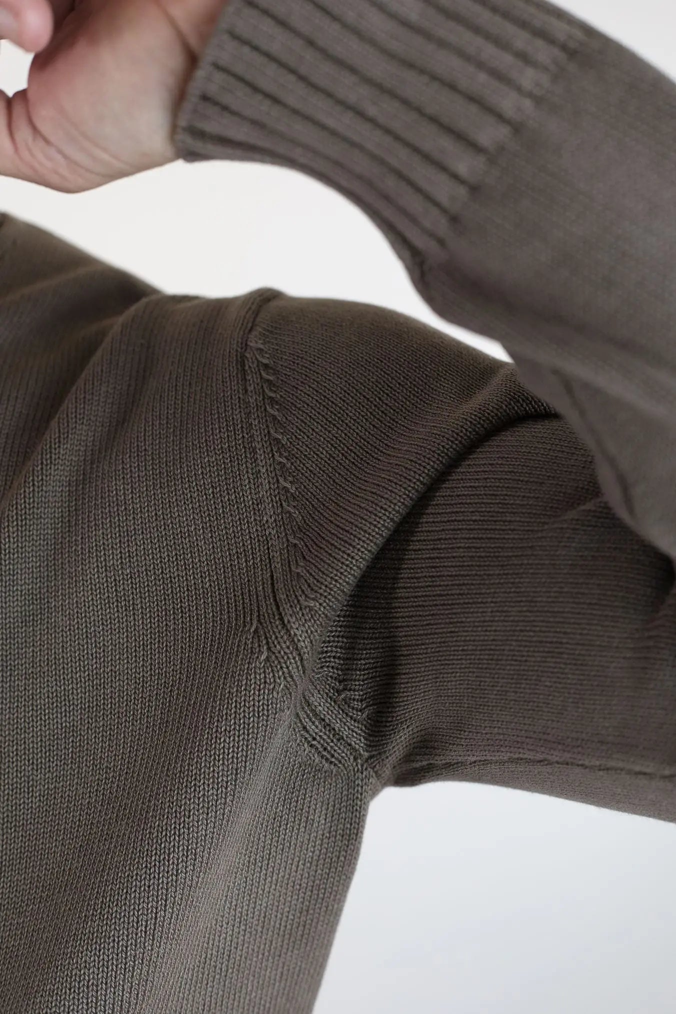 GUARINO Girocollo Cotone Washed Marrone