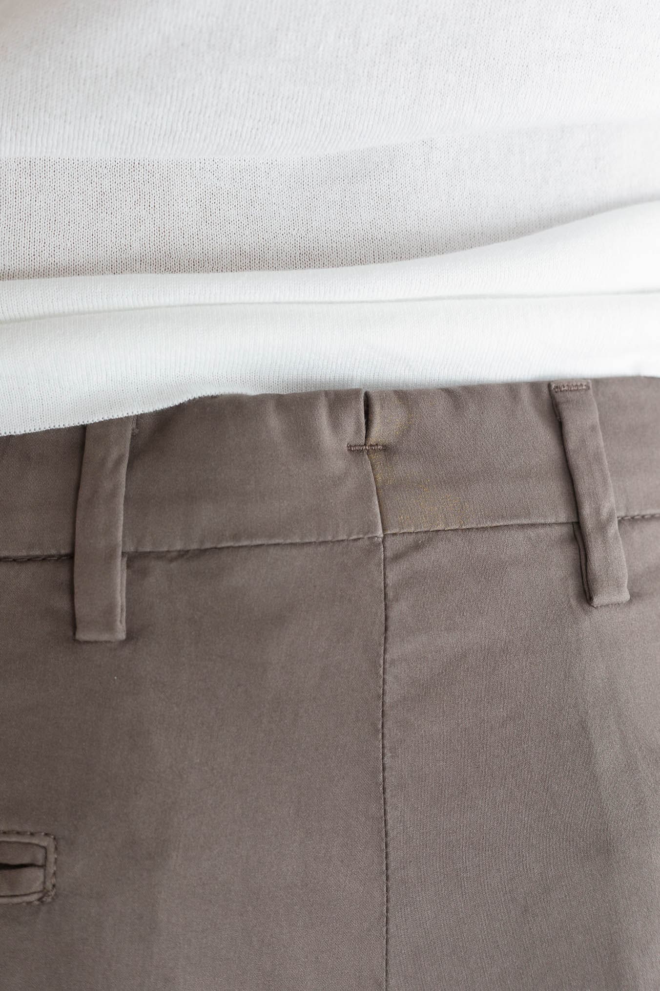 GUARINO Pantaloni Supersoft Cotone Seta Tortora