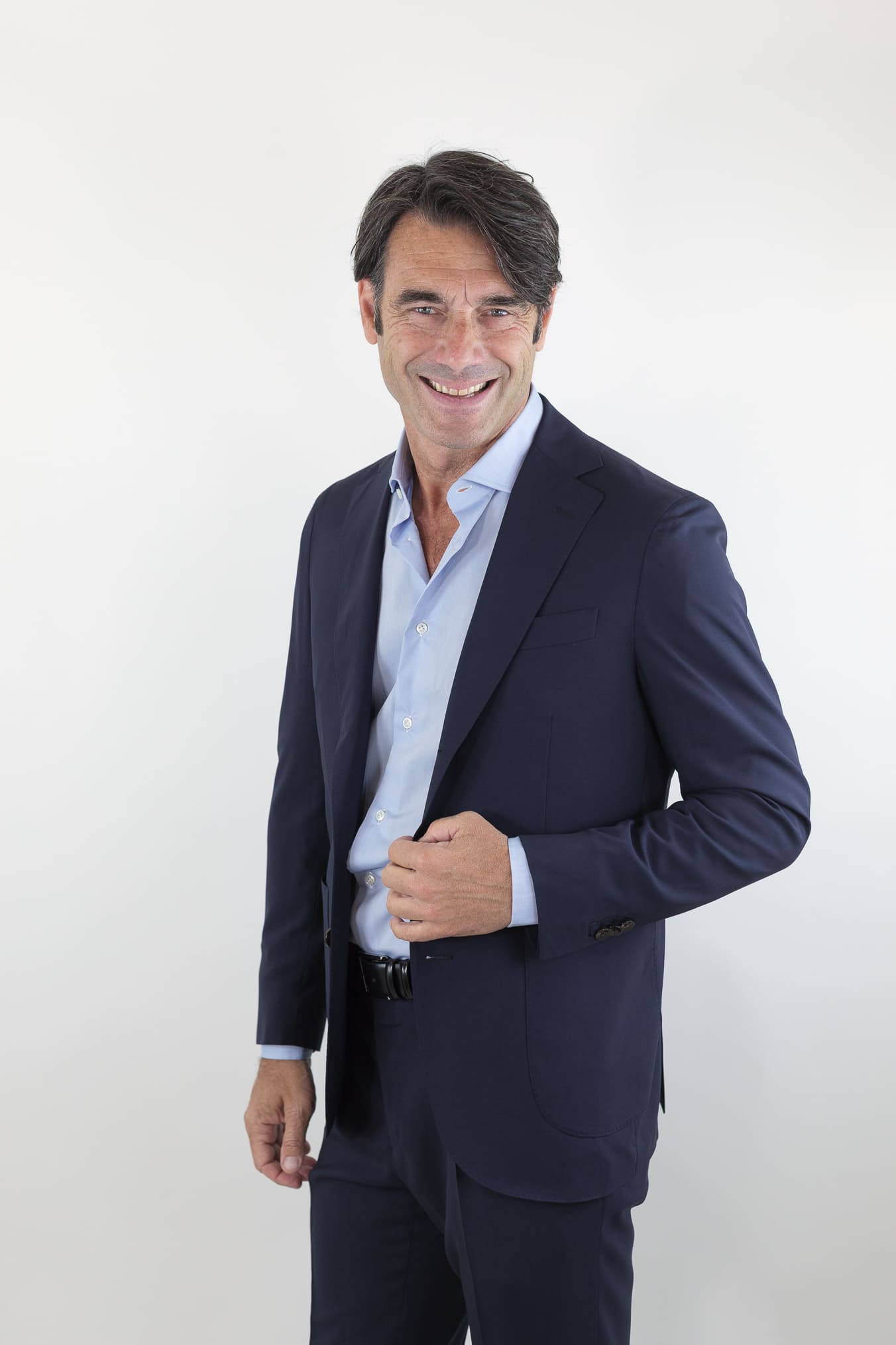 GUARINO Abito Lana Super 130's Blu