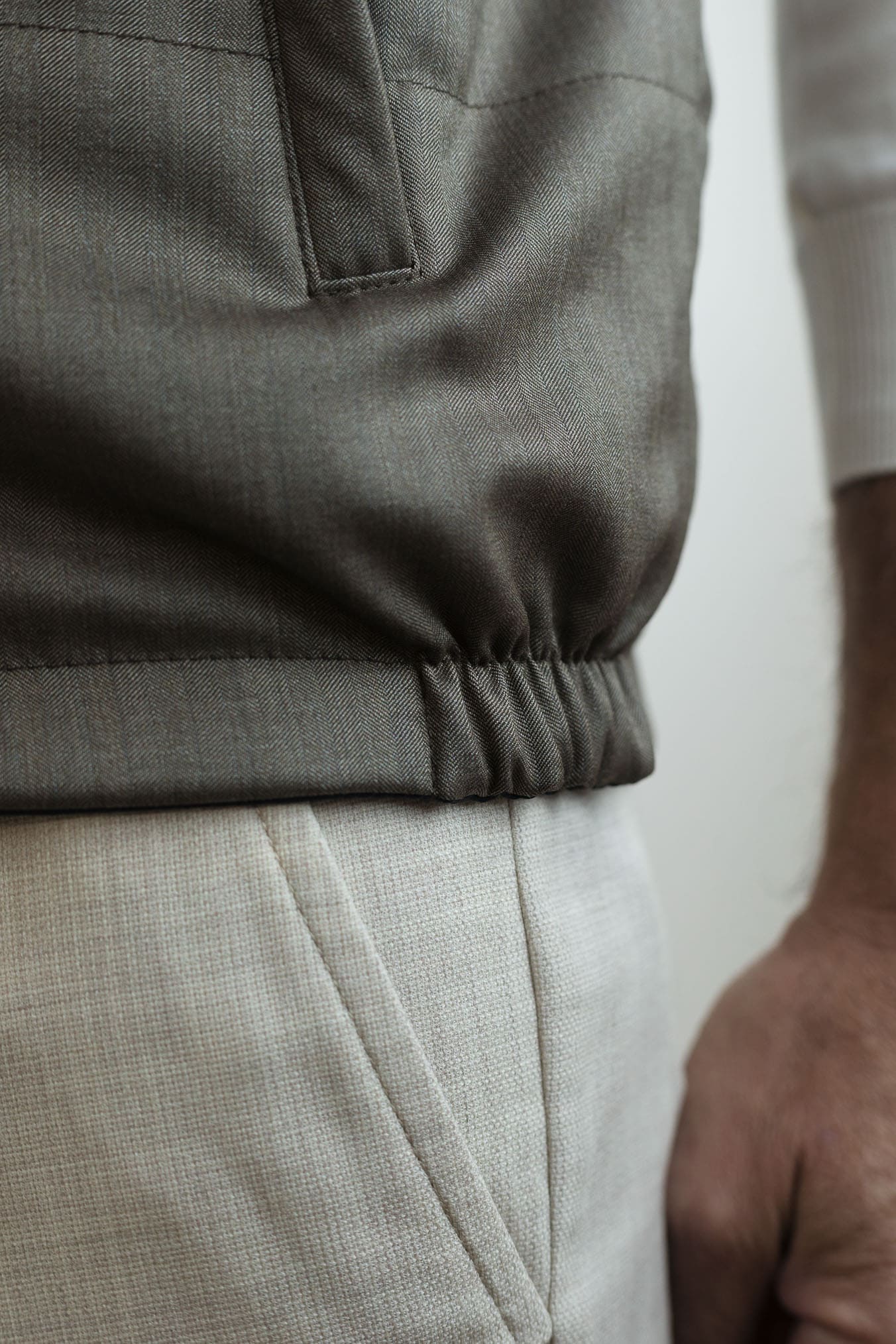 GUARINO Gilet Reversibile Vitale Barberis Tortora e Blu