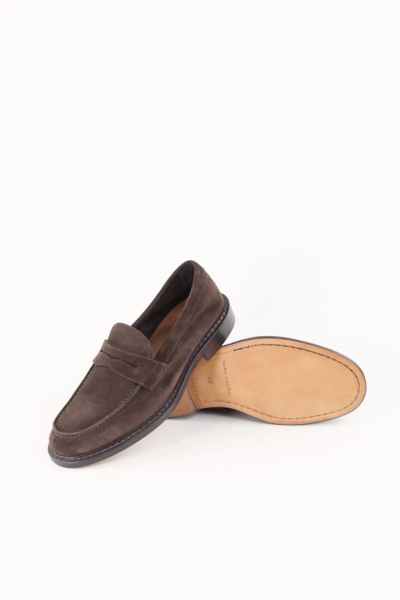 GUARINO Mocassini Suede Fascetta Testa di Moro