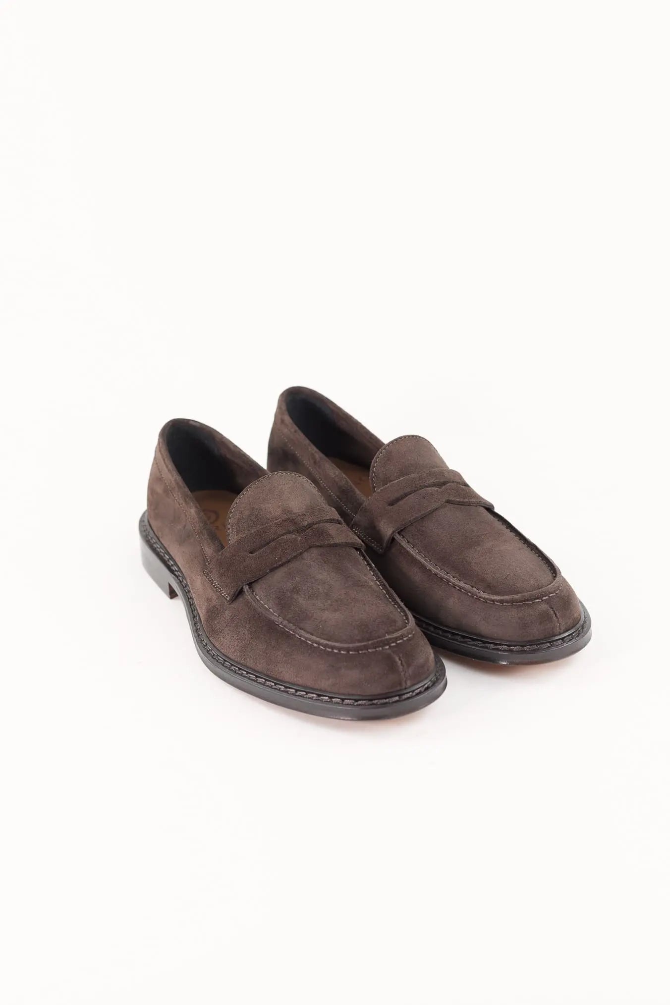 GUARINO Mocassini Suede Fascetta Testa di Moro