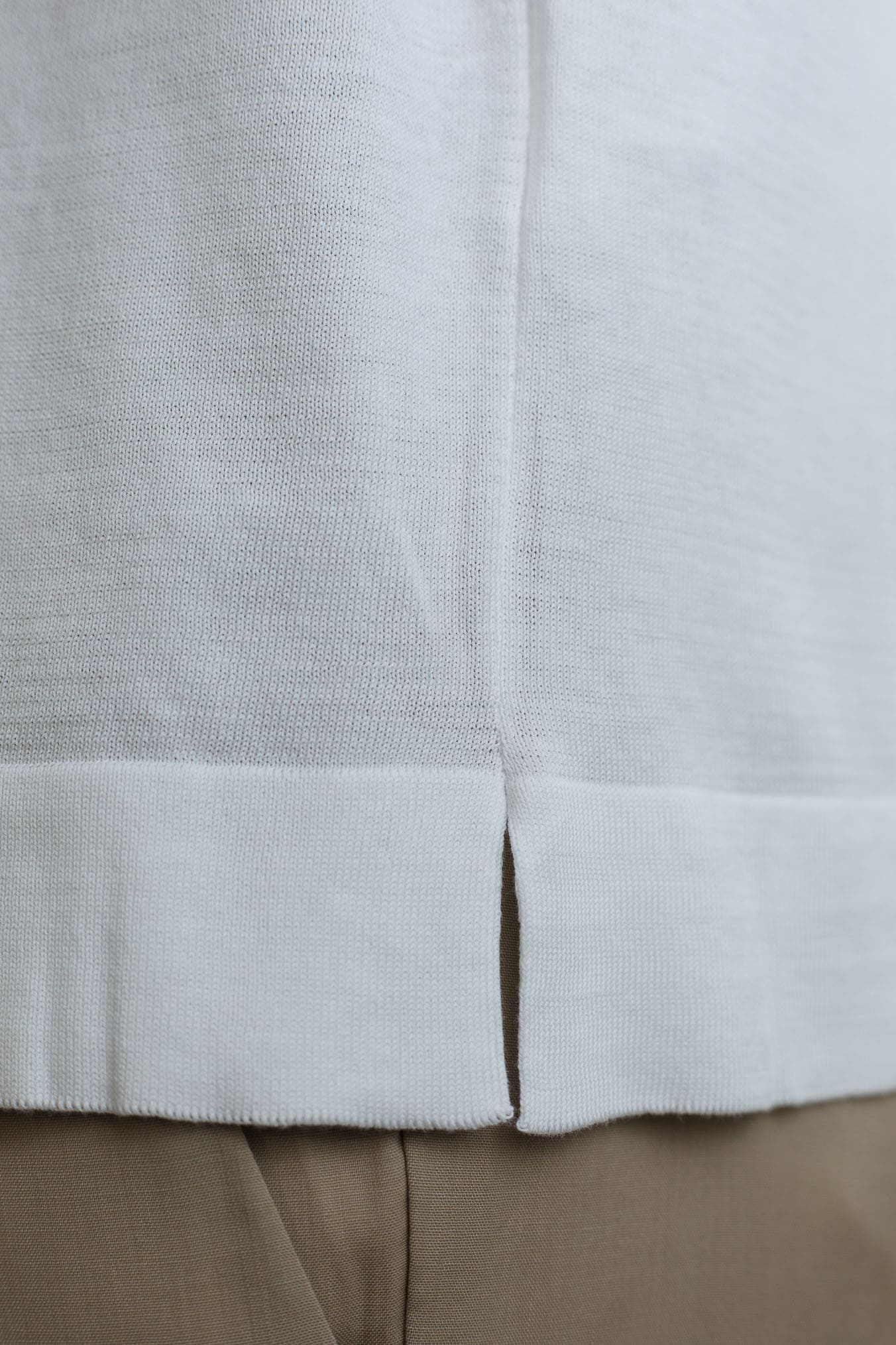 GUARINO Polo Skipper Cotone Crepe Bianco
