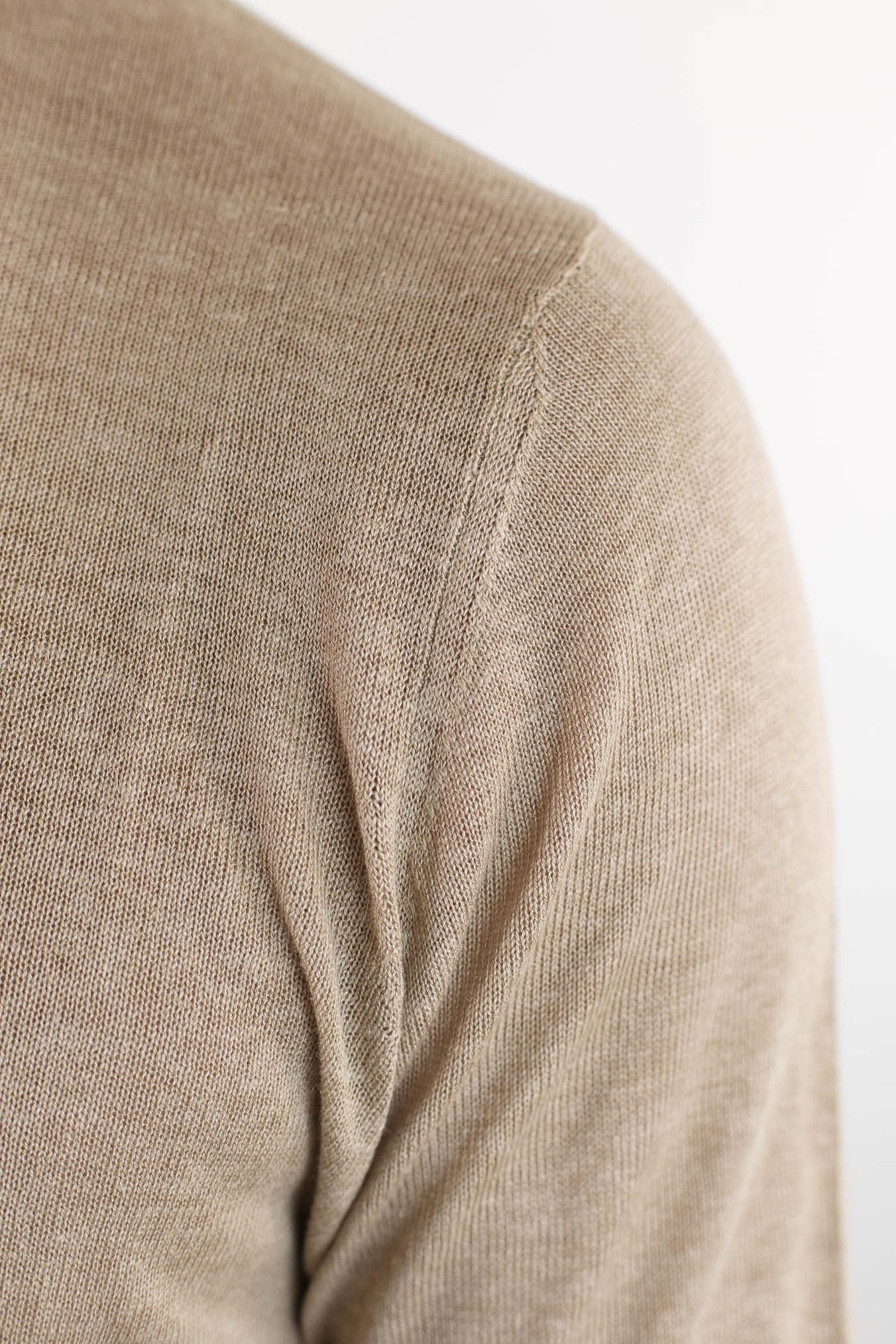 GUARINO Polo Maniche Corte Seta Lino Beige