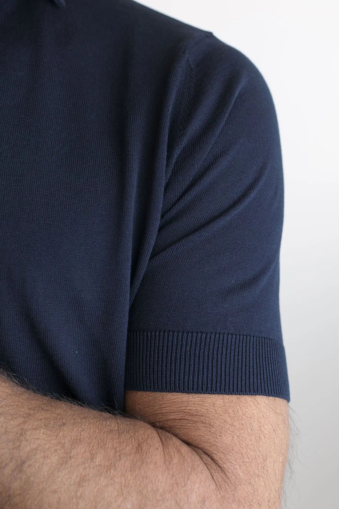 GUARINO Polo Paramontura Cotone Blu Navy