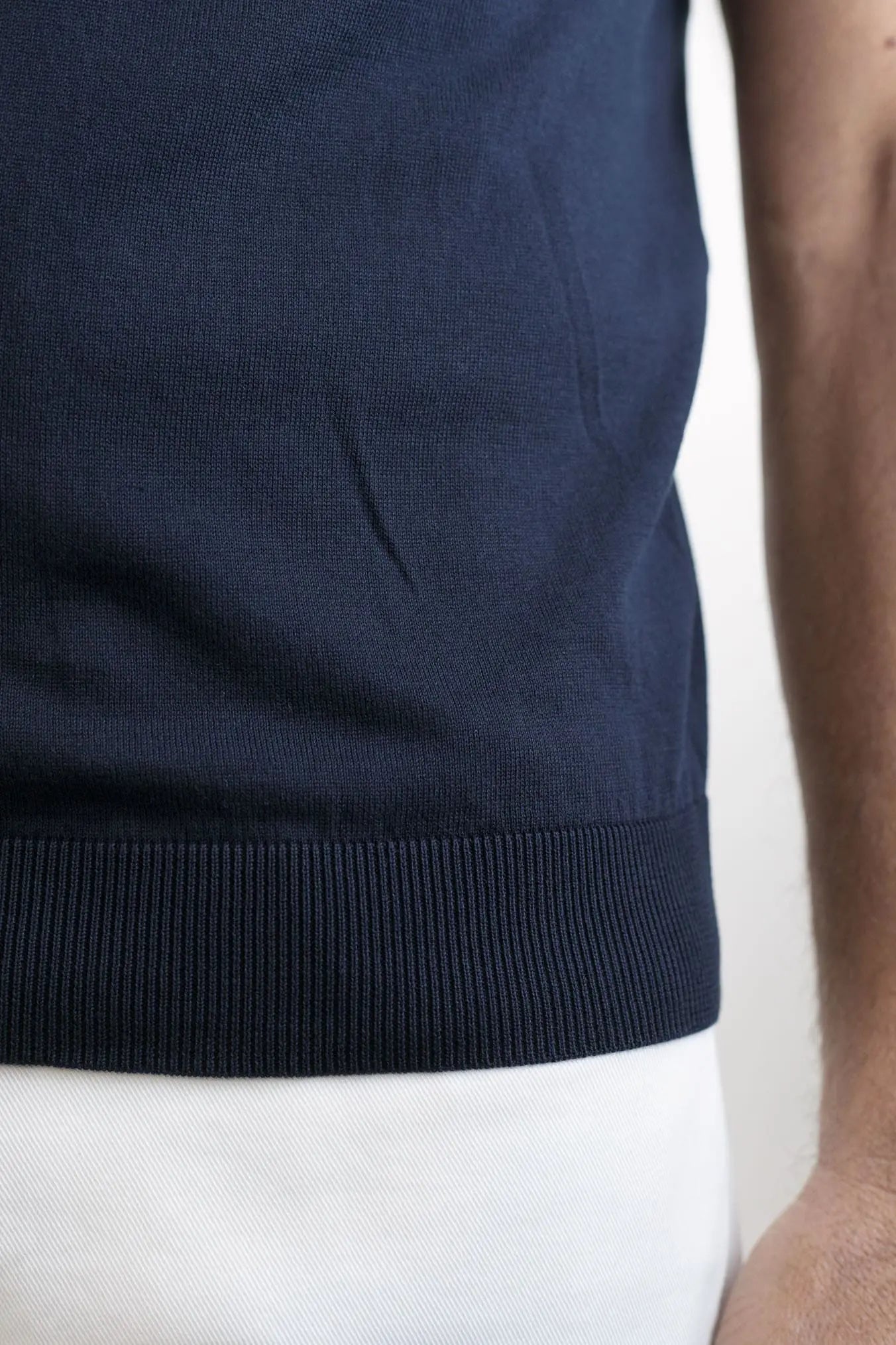 GUARINO Polo Paramontura Cotone Blu Navy