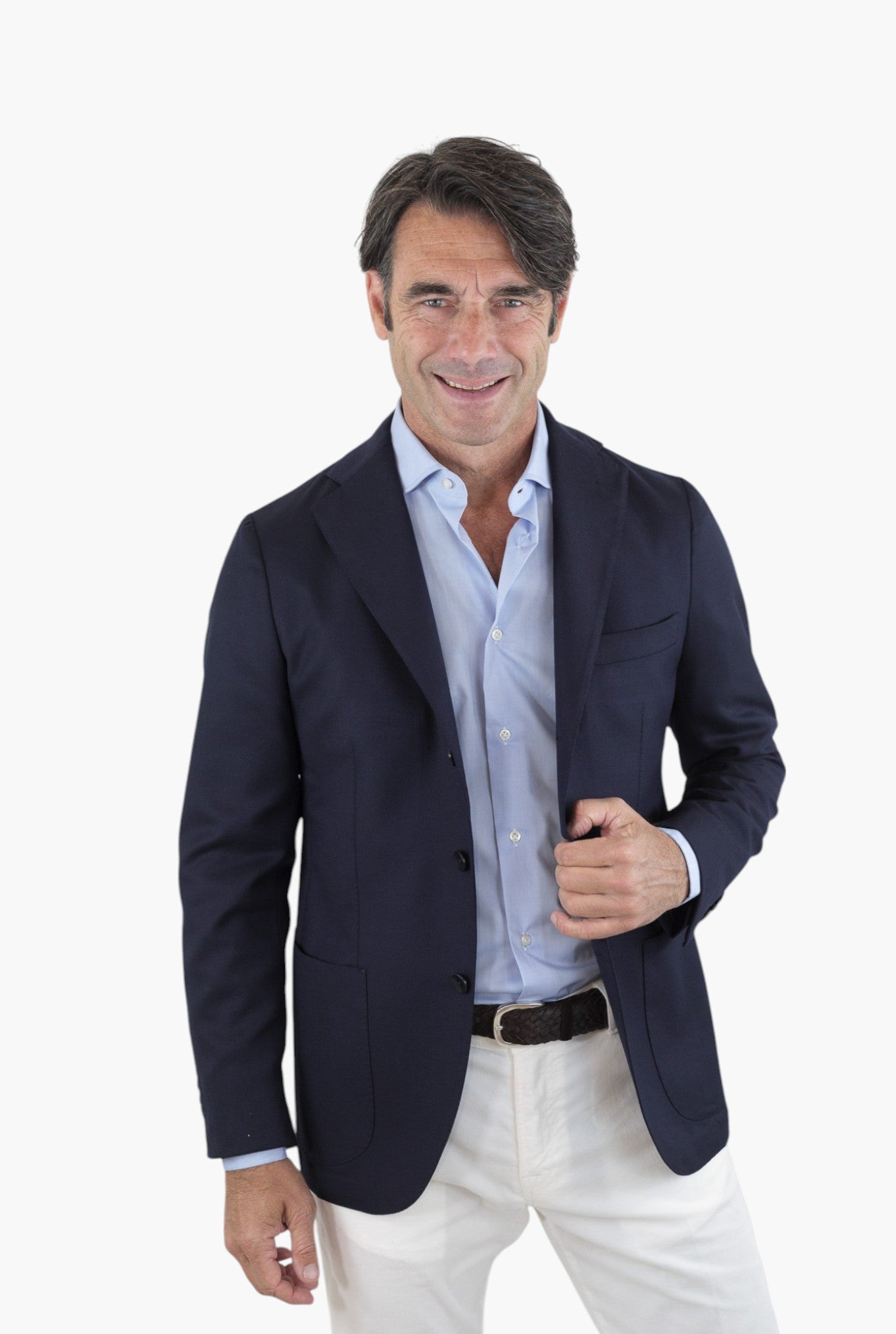 GUARINO Giacca Hopsack Blu