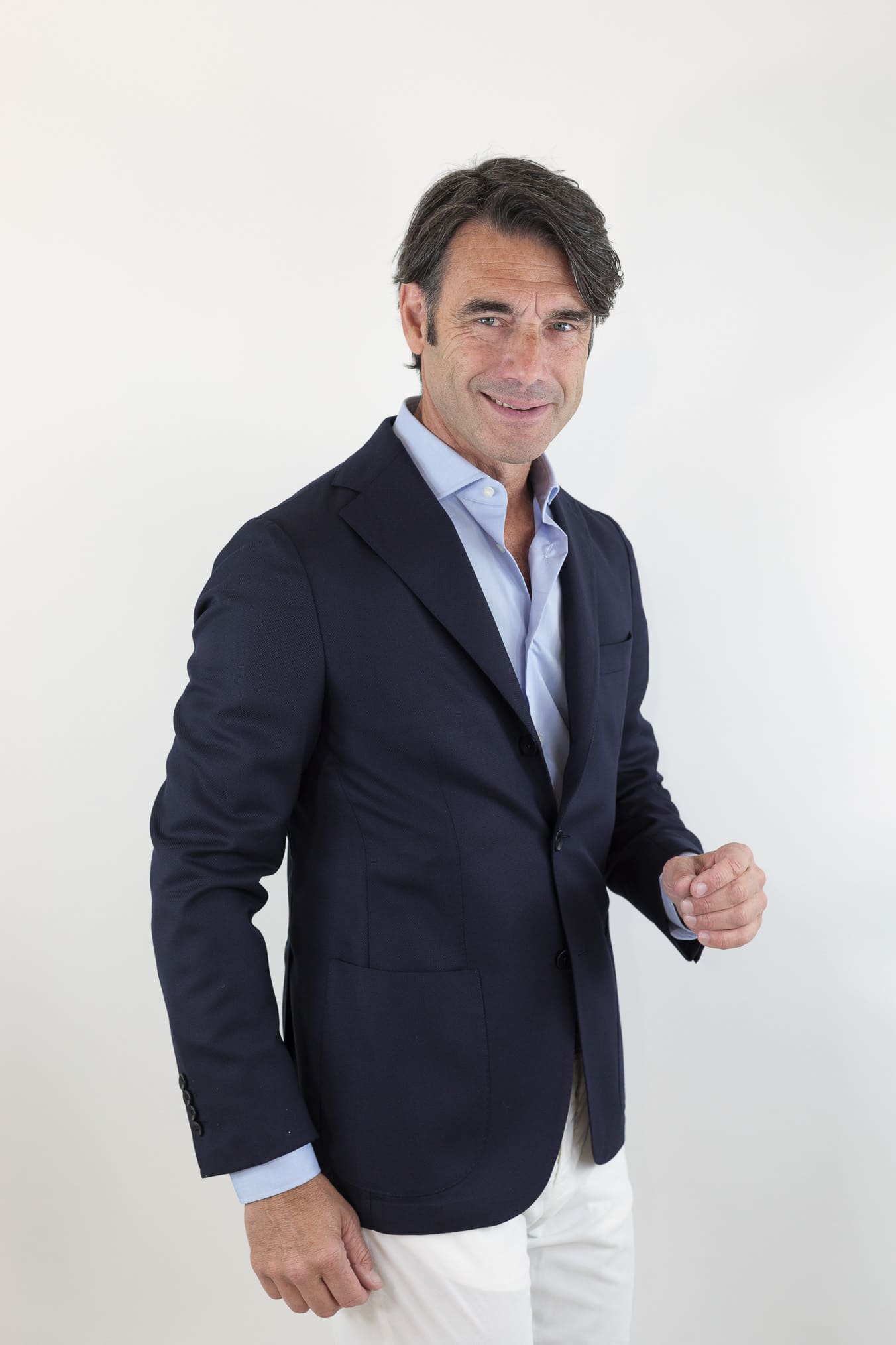 GUARINO Giacca Hopsack Blu