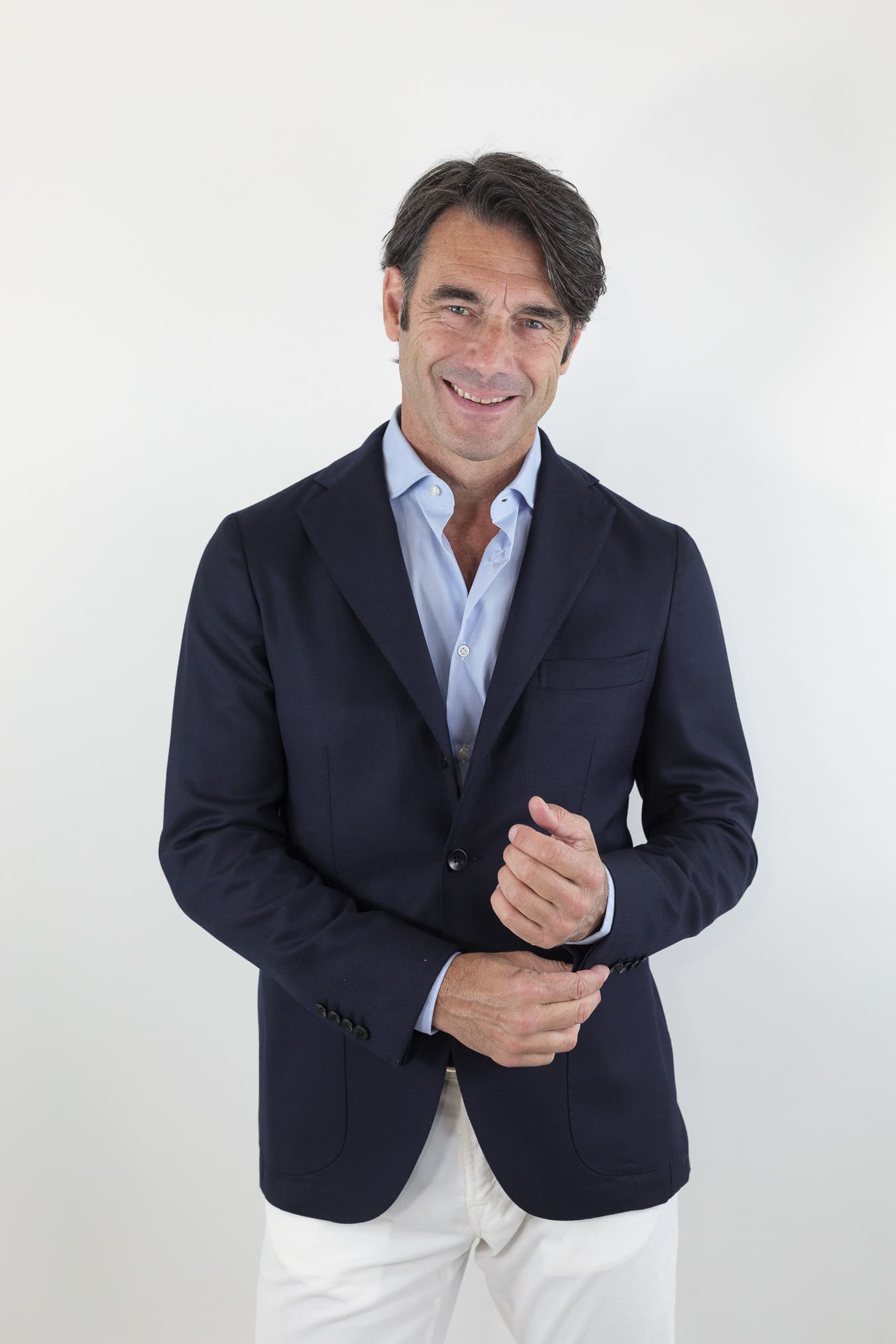 GUARINO Giacca Hopsack Blu