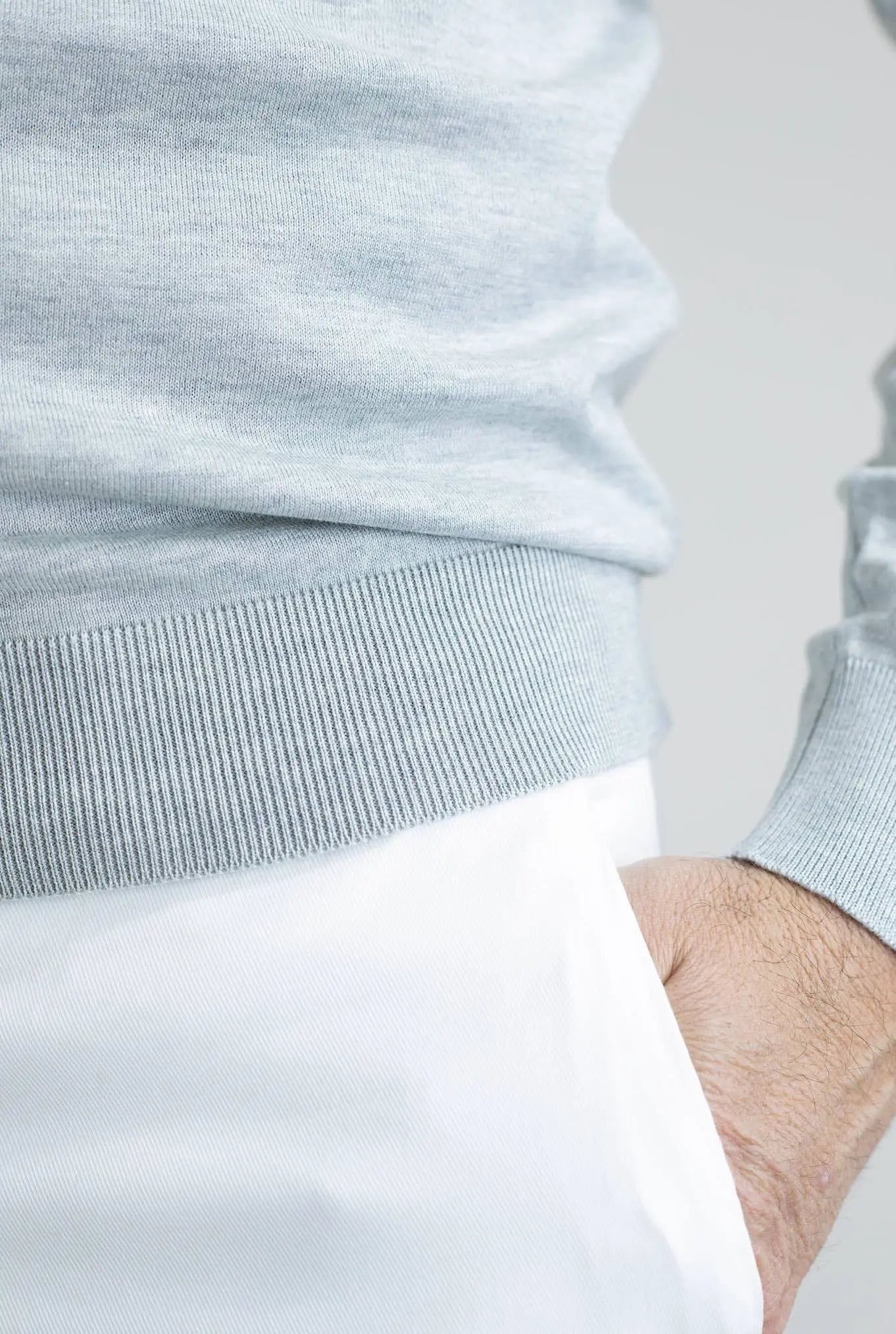 GUARINO Polo Maniche Lunghe Cotone Sea Island Grigio