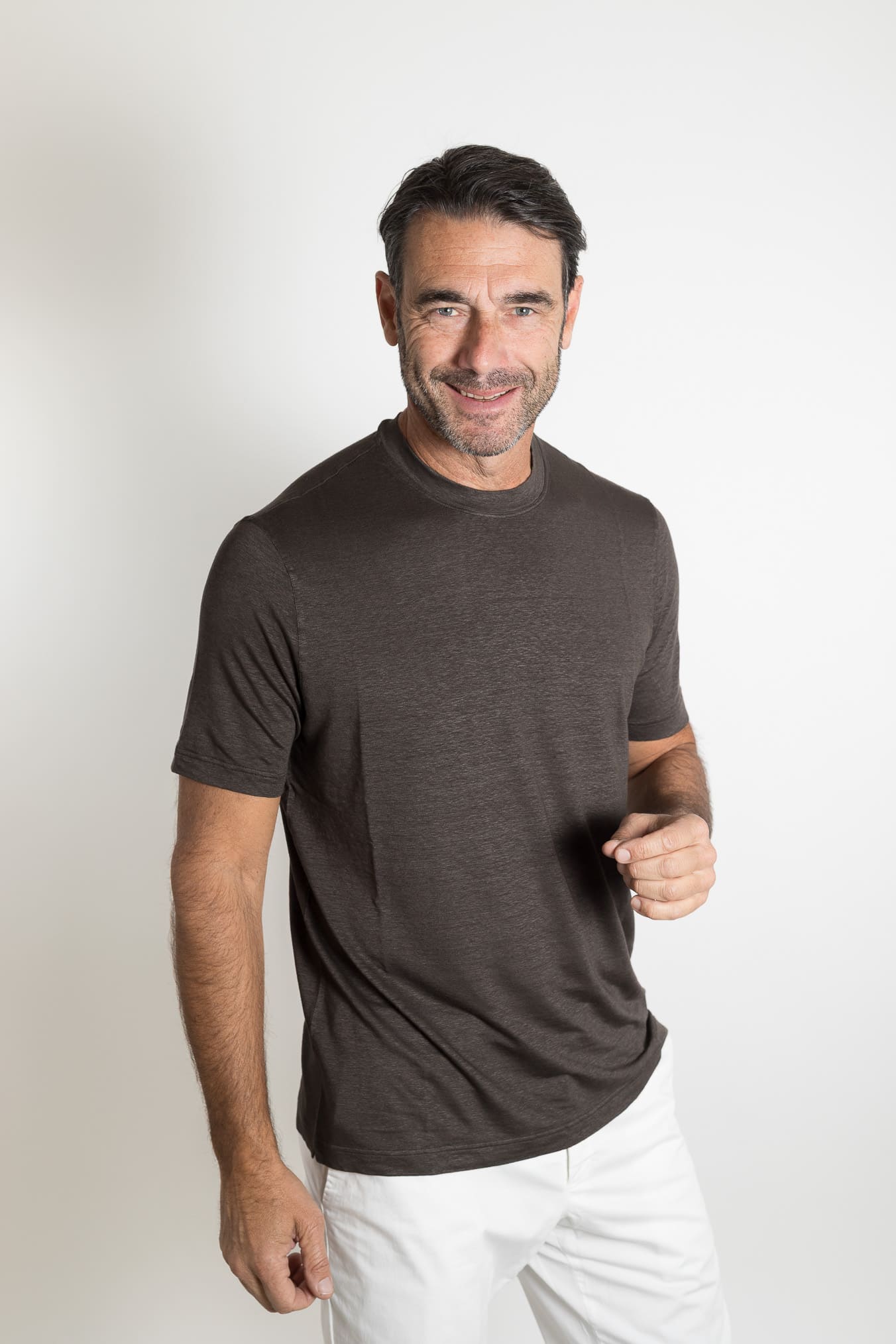 GUARINO T-Shirt Jersey Lino Testa Moro